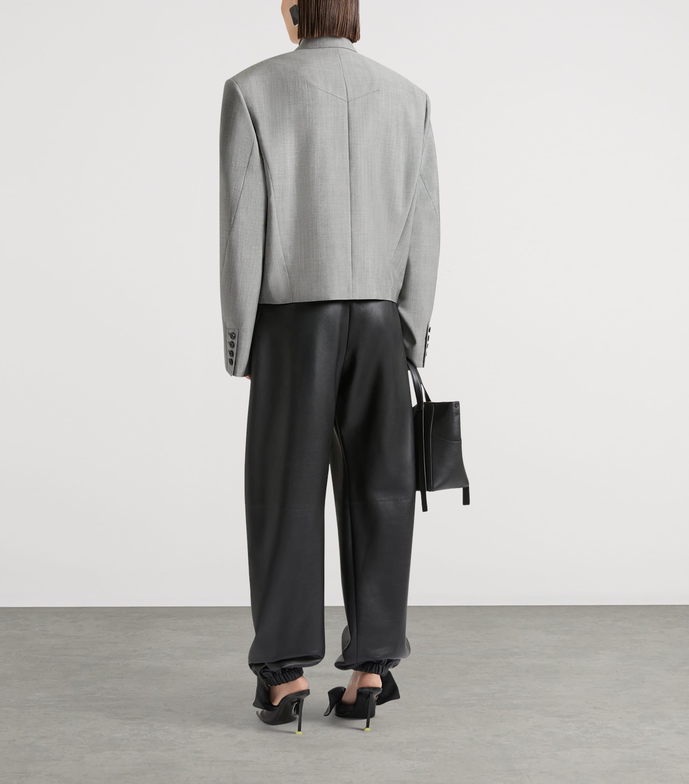 Givenchy Womens Wool-Mohair Cropped Blazer Image 3