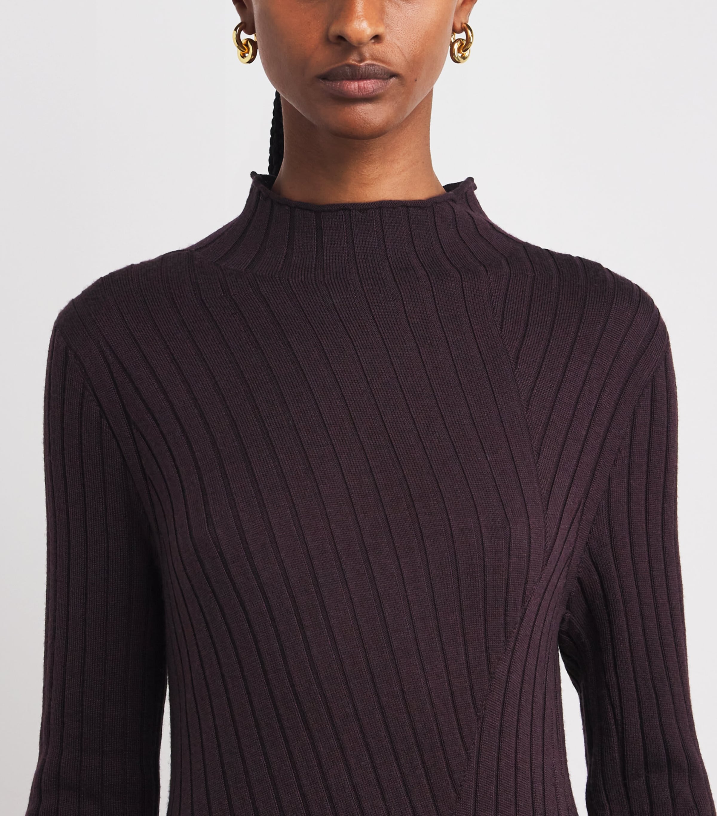 Wool-Silk Rib-Knit Maxi Dress MOSTO Image 6