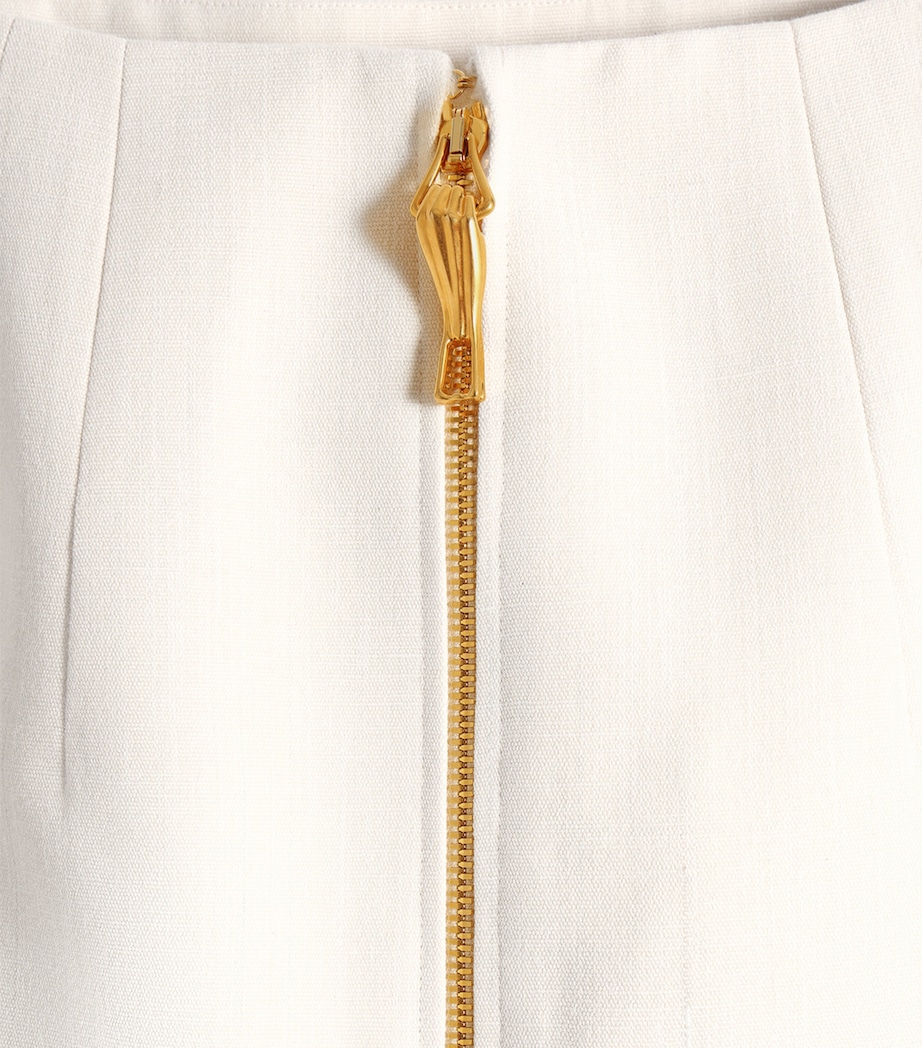 Schiaparelli Womens Zipped Pencil Midi Skirt White Image 6