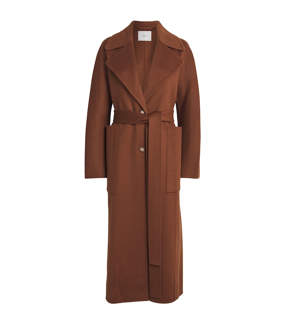 Joseph Womens Wool-Cashmere Spencer Coat Cinnamon Image 1
