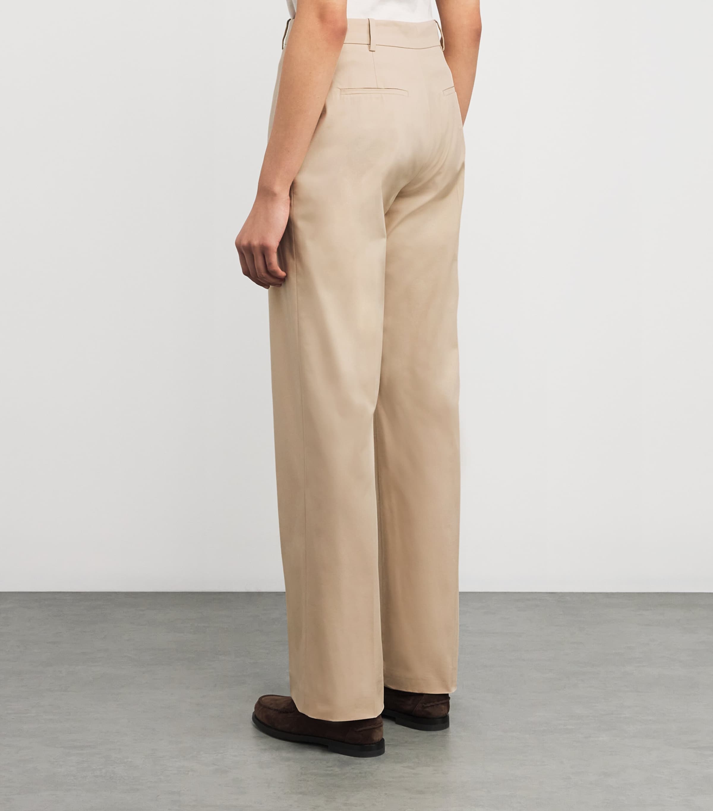 Cotton-Blend Straight Trousers SABBIA Image 4