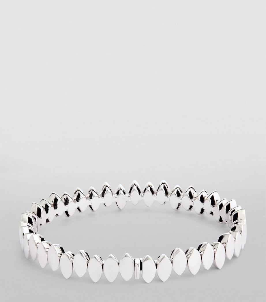 White Gold and Diamond Navette Bracelet WHITE GOLD Image 2