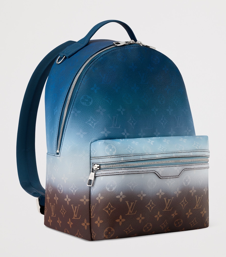 LOUIS VUITTON Coated Canvas Discovery PM Backpack Blue Monogram Image 3