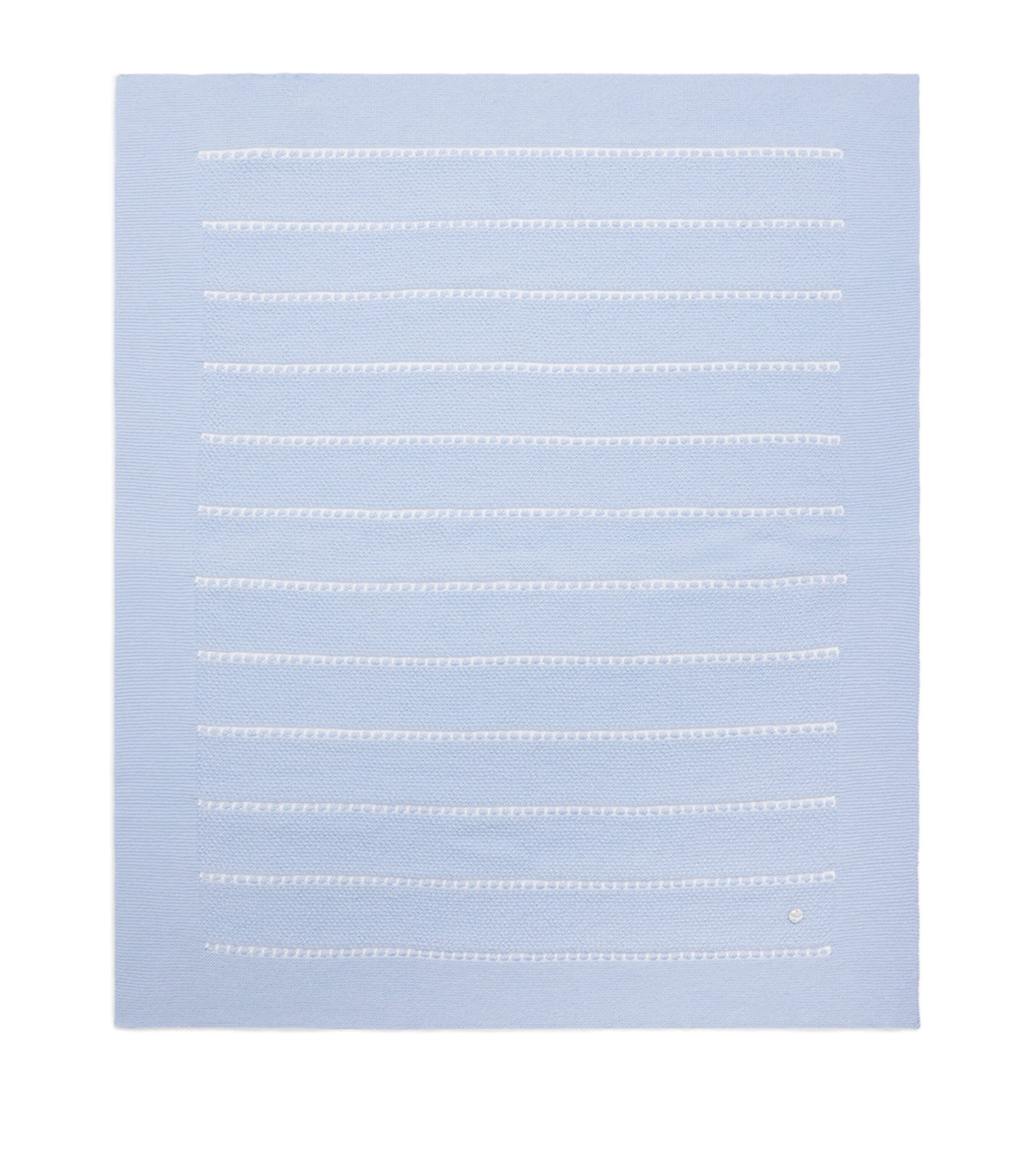 Paz Rodriguez Cotton Fogar Blanket Light Blue/cream Image 1