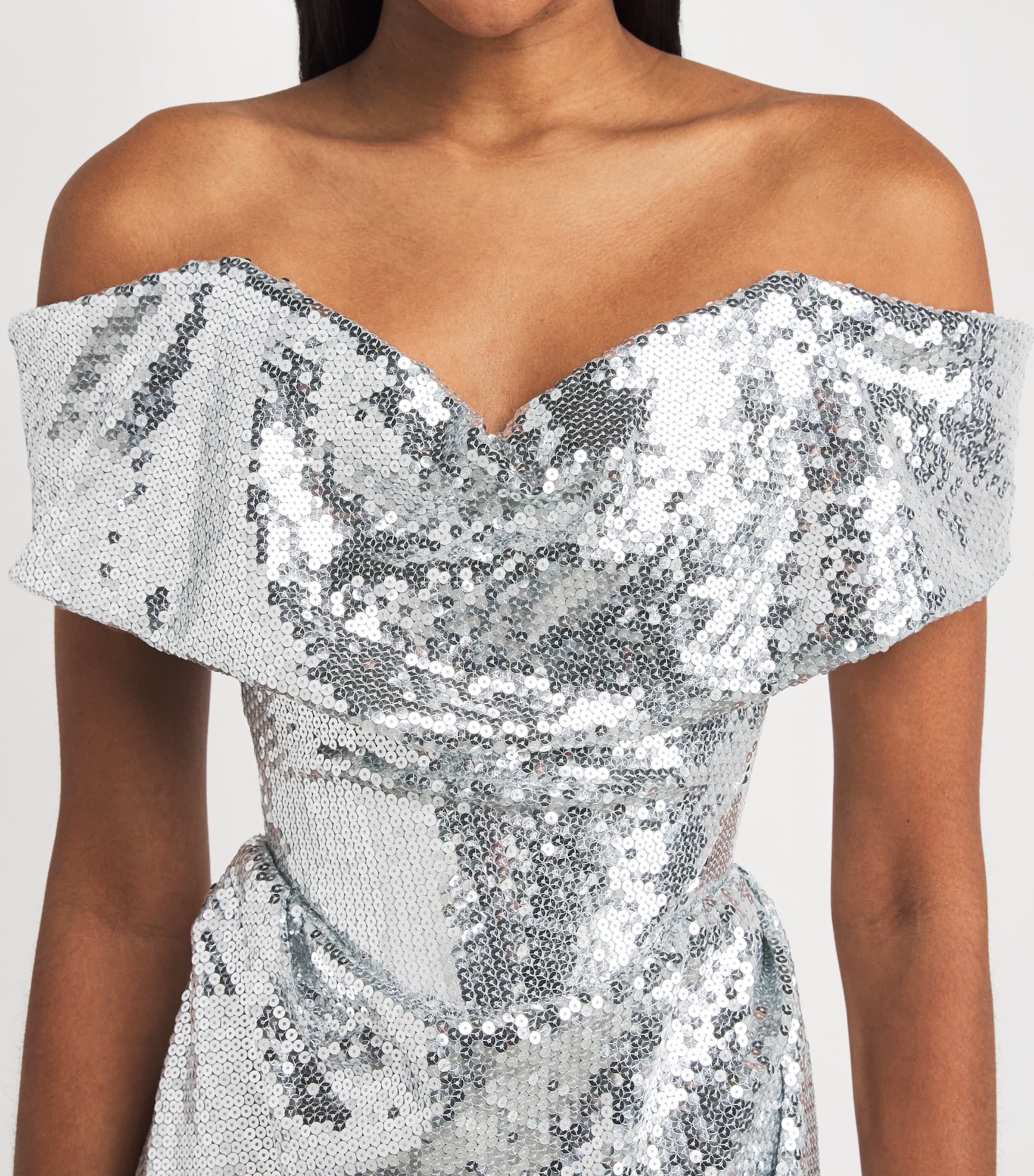 Sequin-Embellished Nova Cocotte Gown MINT Image 4