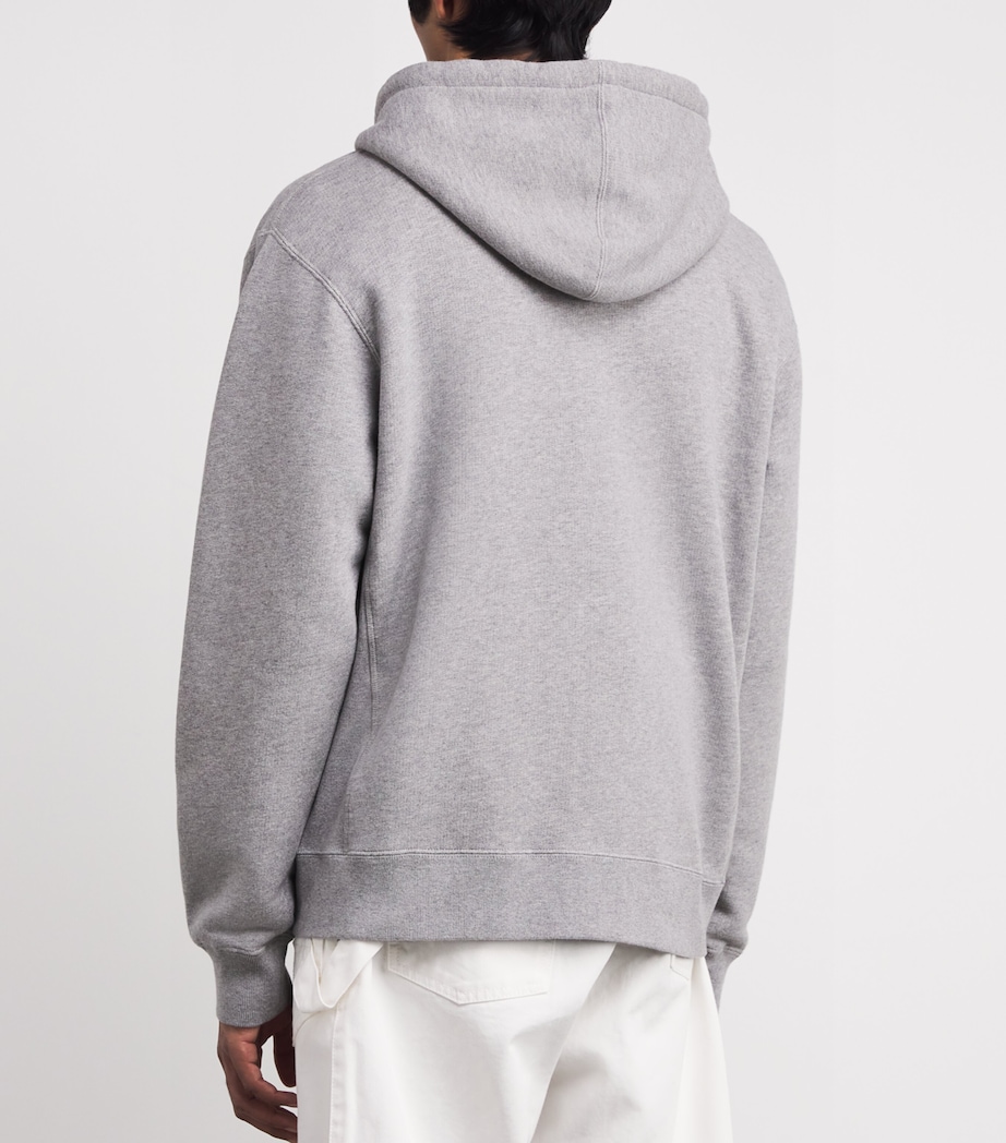 Cotton Zip-Up Hoodie MID GREY MELANGE 945 Image 4