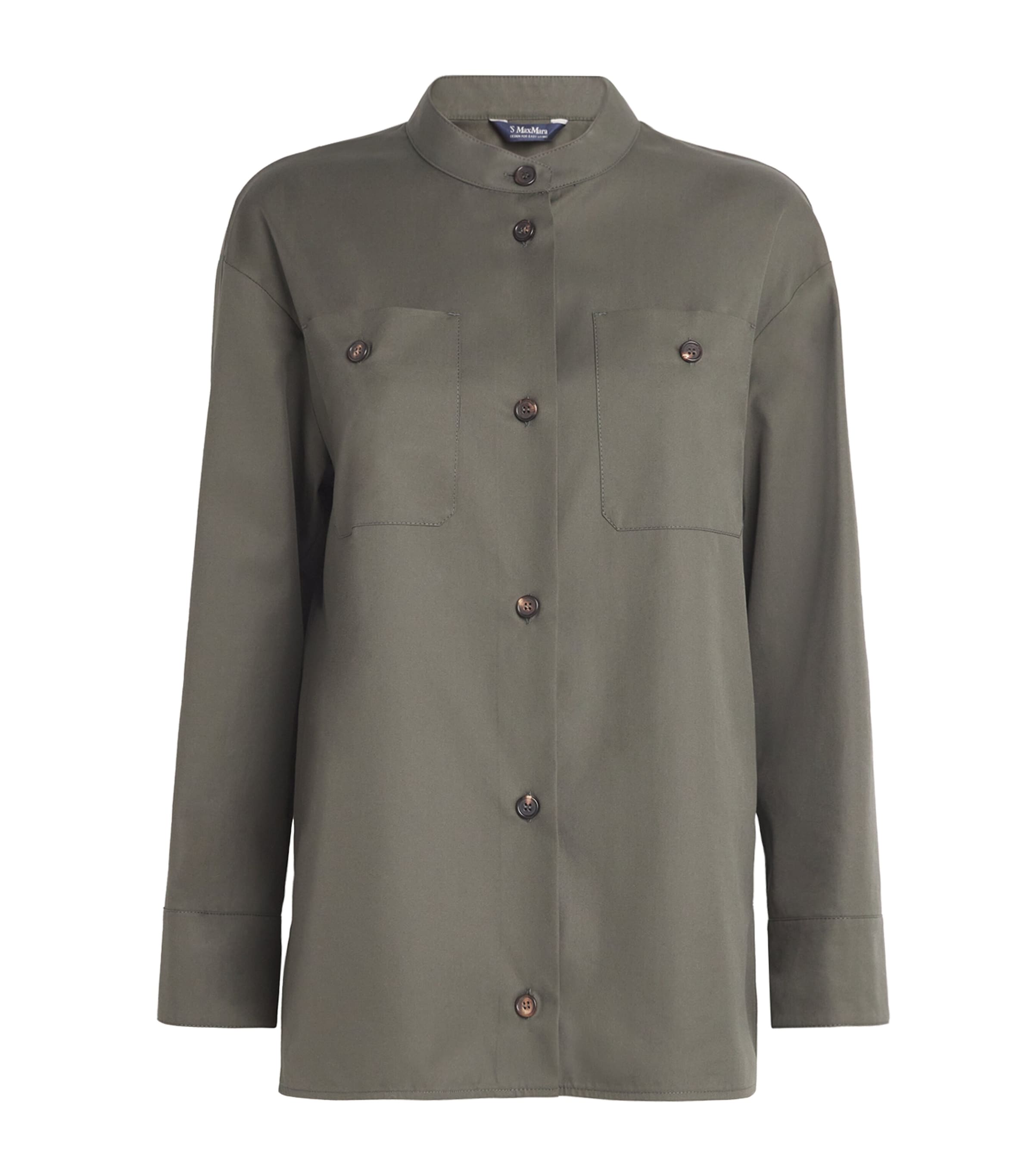 Cotton Twill Shirt GREEN Image 1