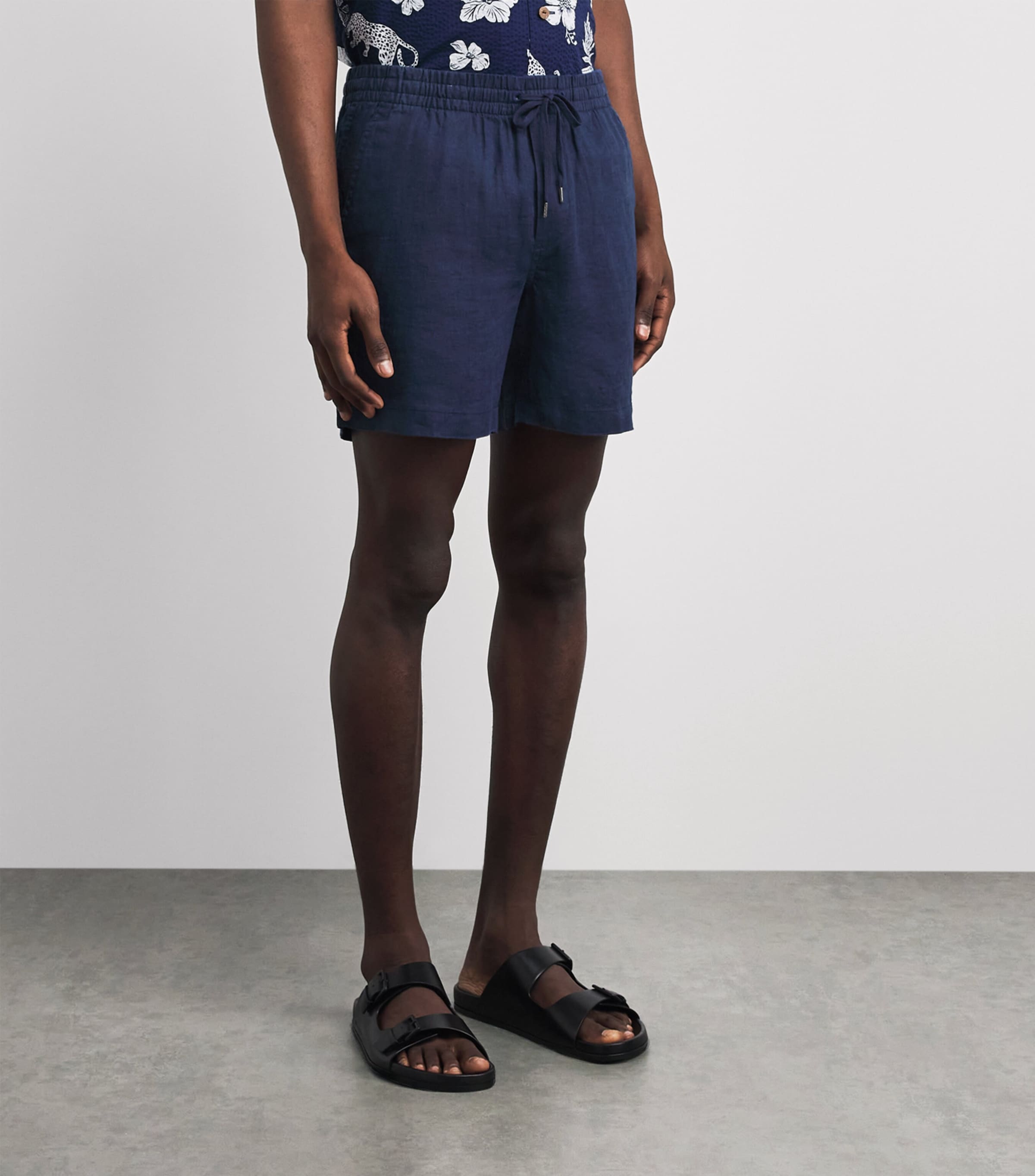 Polo Ralph Lauren Mens Linen Prepster Shorts Newport Navy Image 4