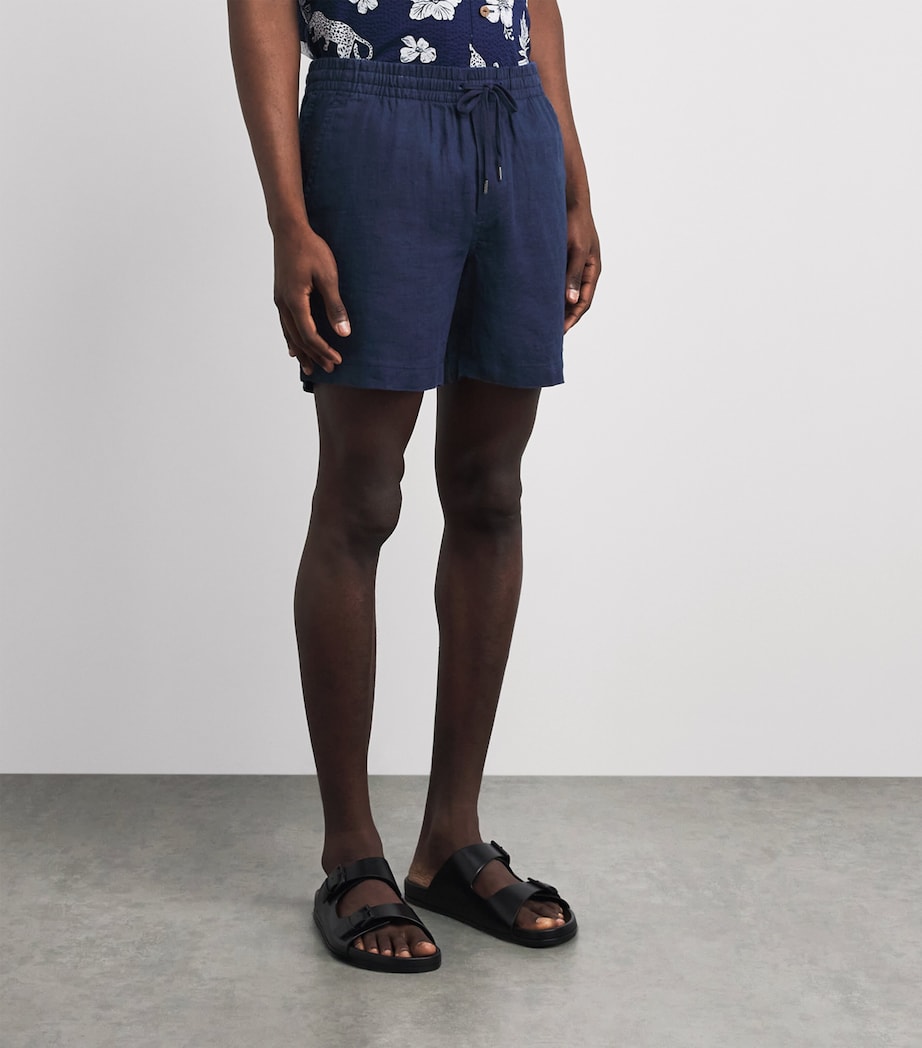 Polo Ralph Lauren Mens Linen Prepster Shorts Newport Navy Image 4
