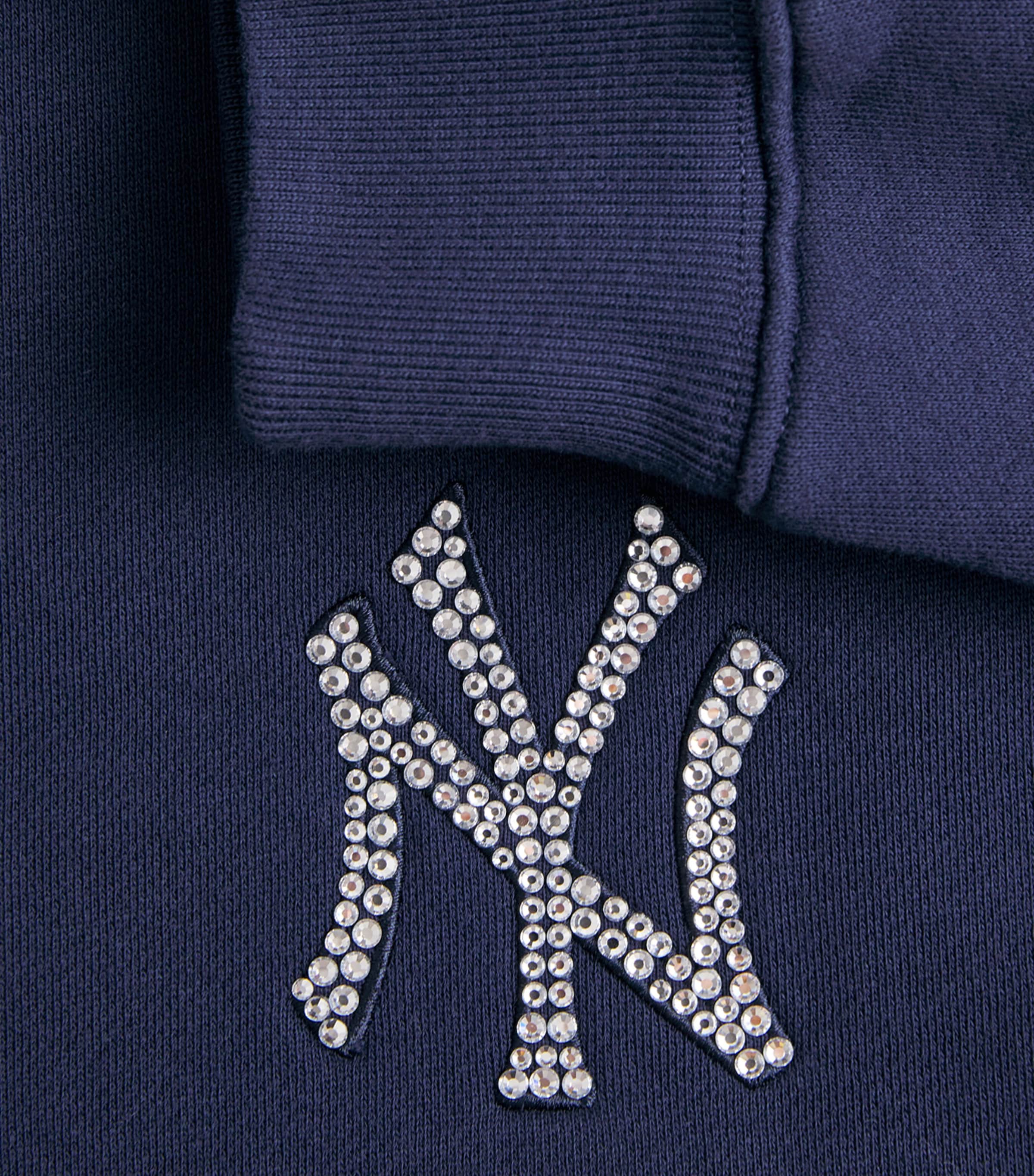 Sporty & Rich Womens x The New York Yankees Embellished Sweatshirt Dark Navy/white Image 6