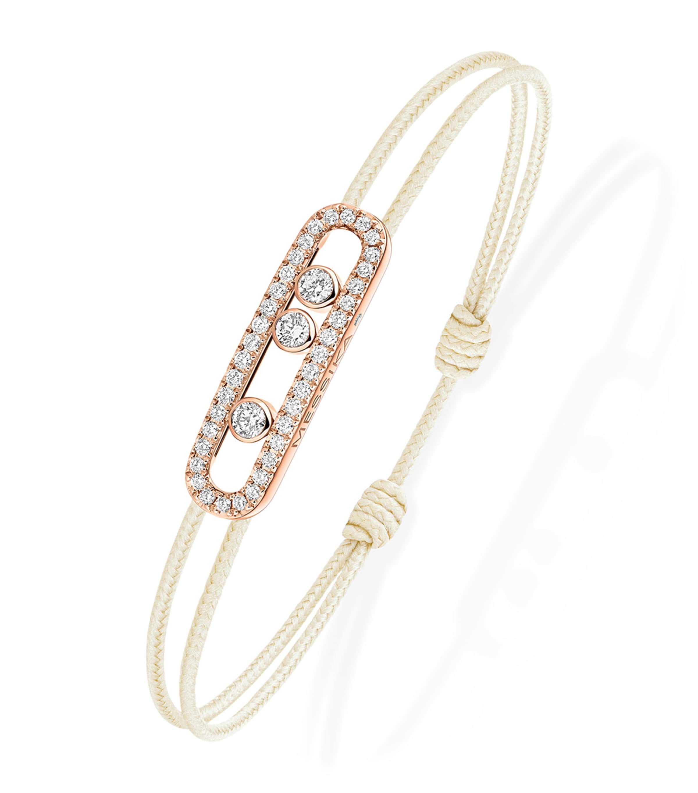 Messika Rose Gold And Diamond  Cares Bracelet In Pink Gold
