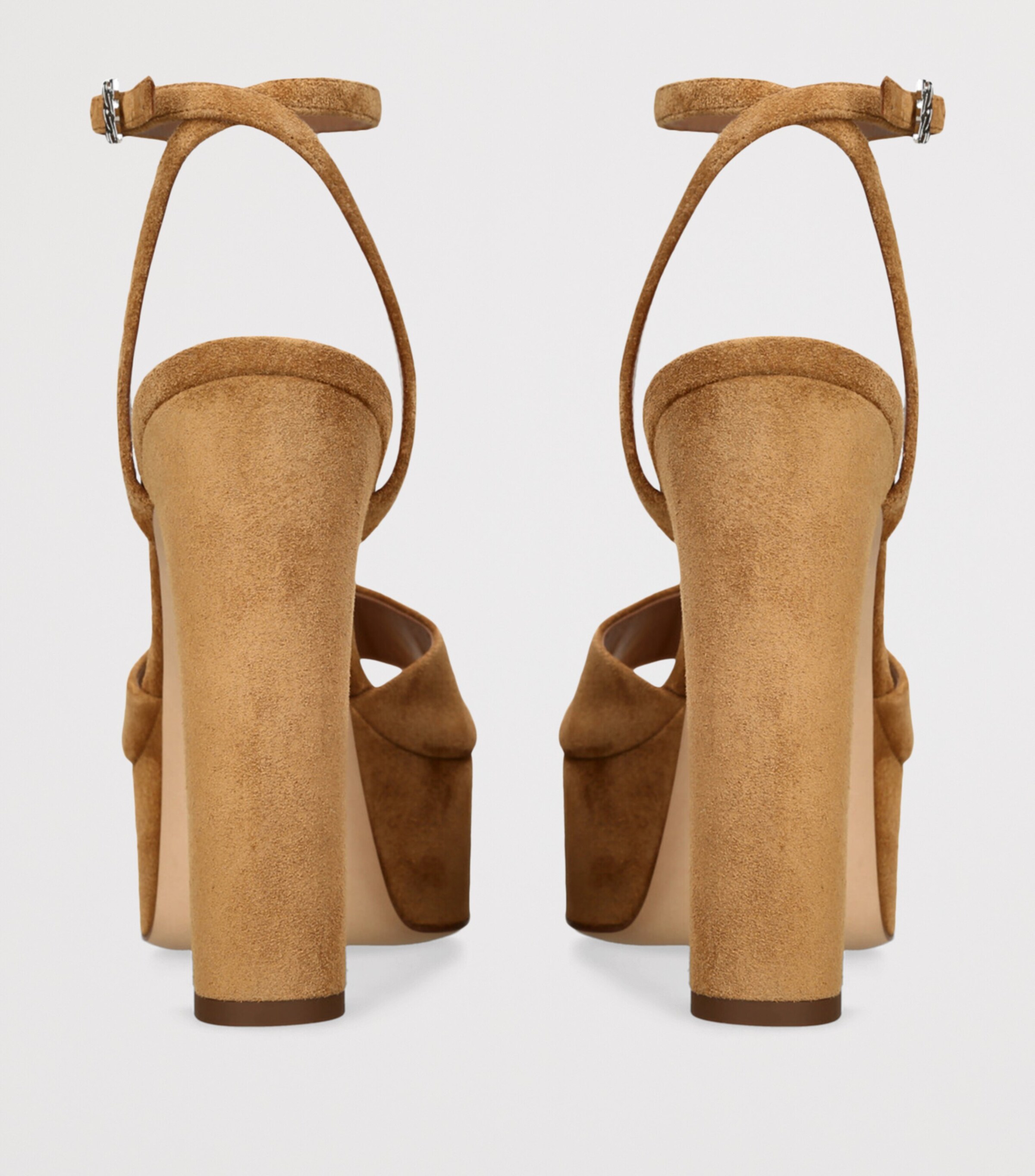 Casadei Suede Patty Platform Heels 130 Tan Image 2