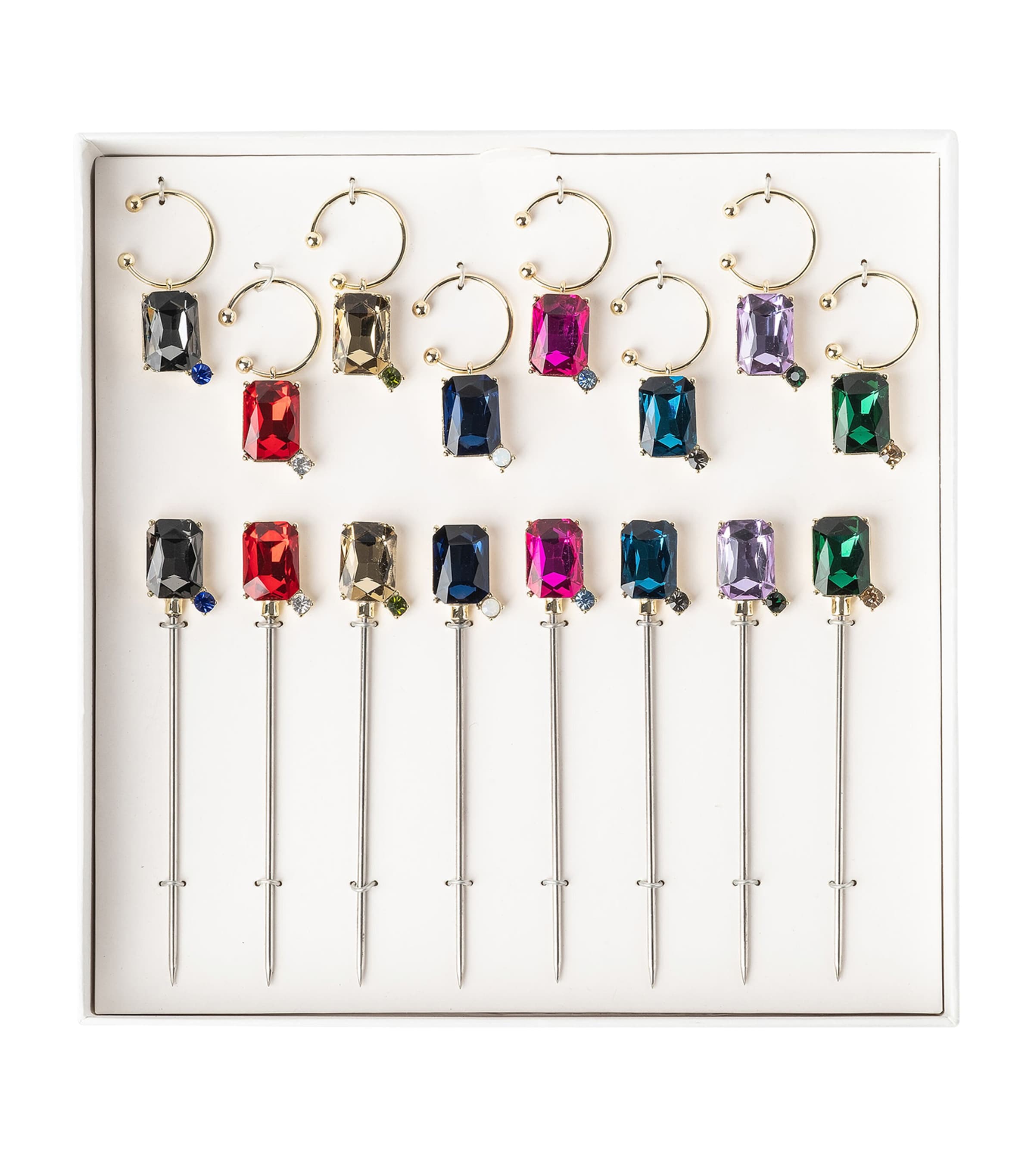 Set of 16 Cocktail Party Charms and Picks MULTI Image 5