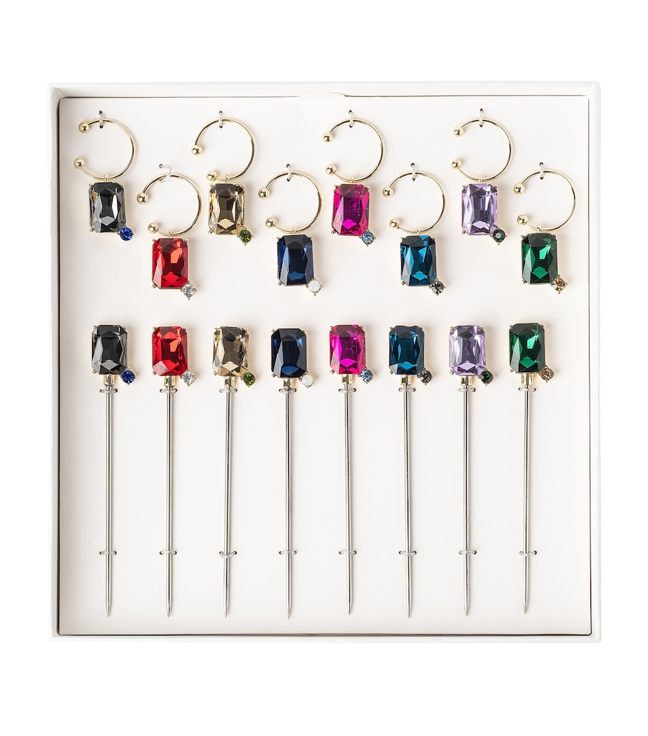 Set of 16 Cocktail Party Charms and Picks MULTI Image 5
