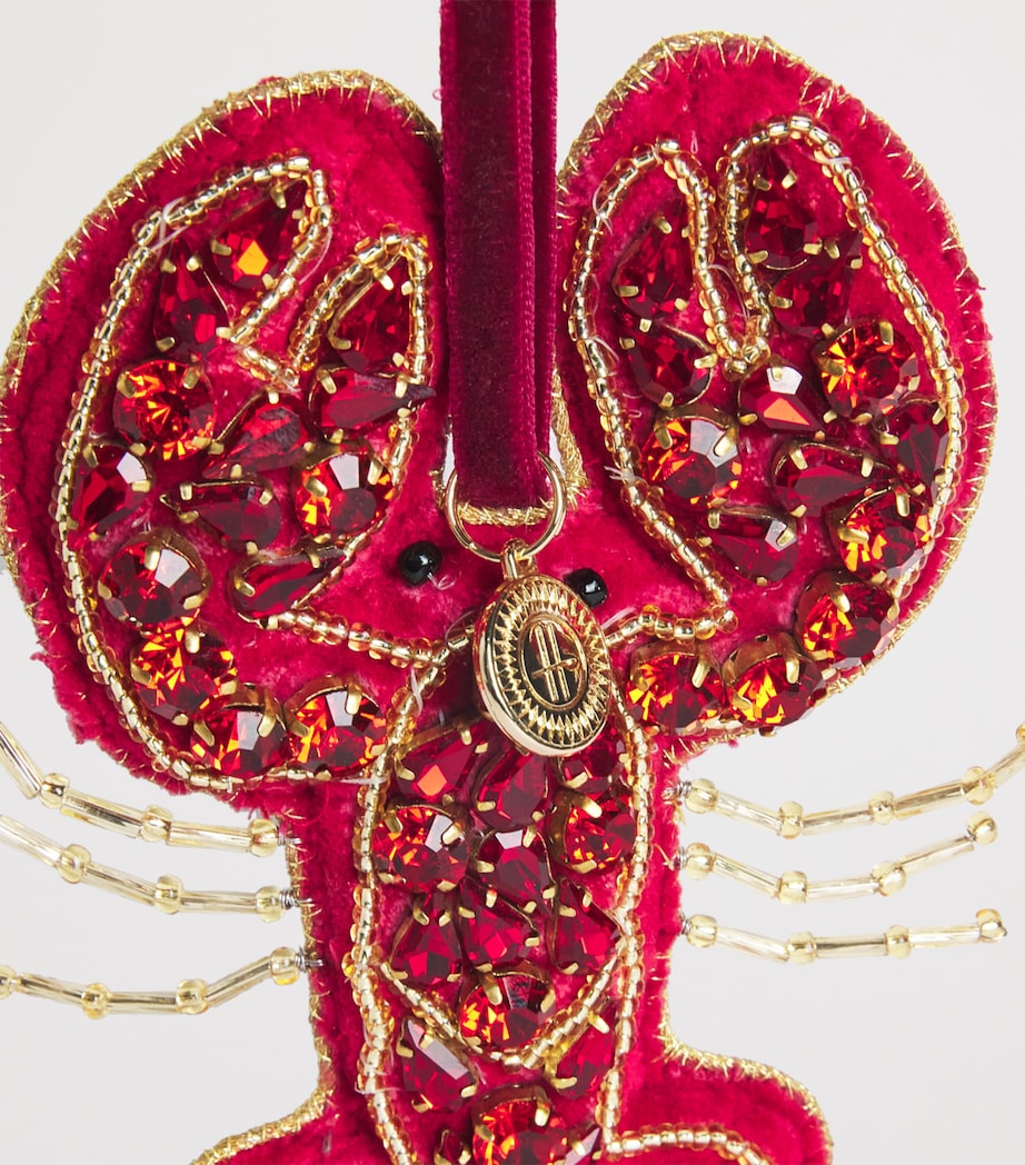 Harrods Jewelled Lobster Tree Decoration Image 2