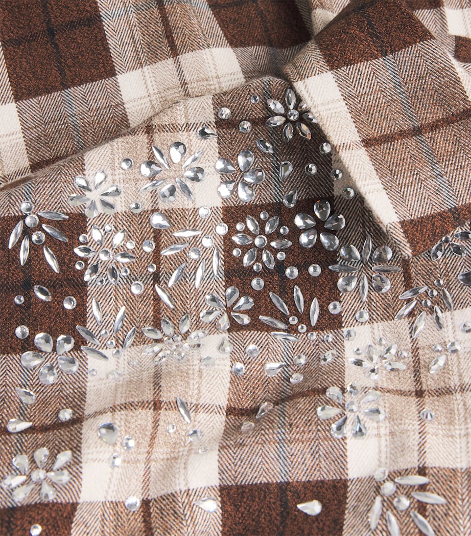 Check Rhinestone-Embellished Shirt BIG BROWN CHECK Image 5