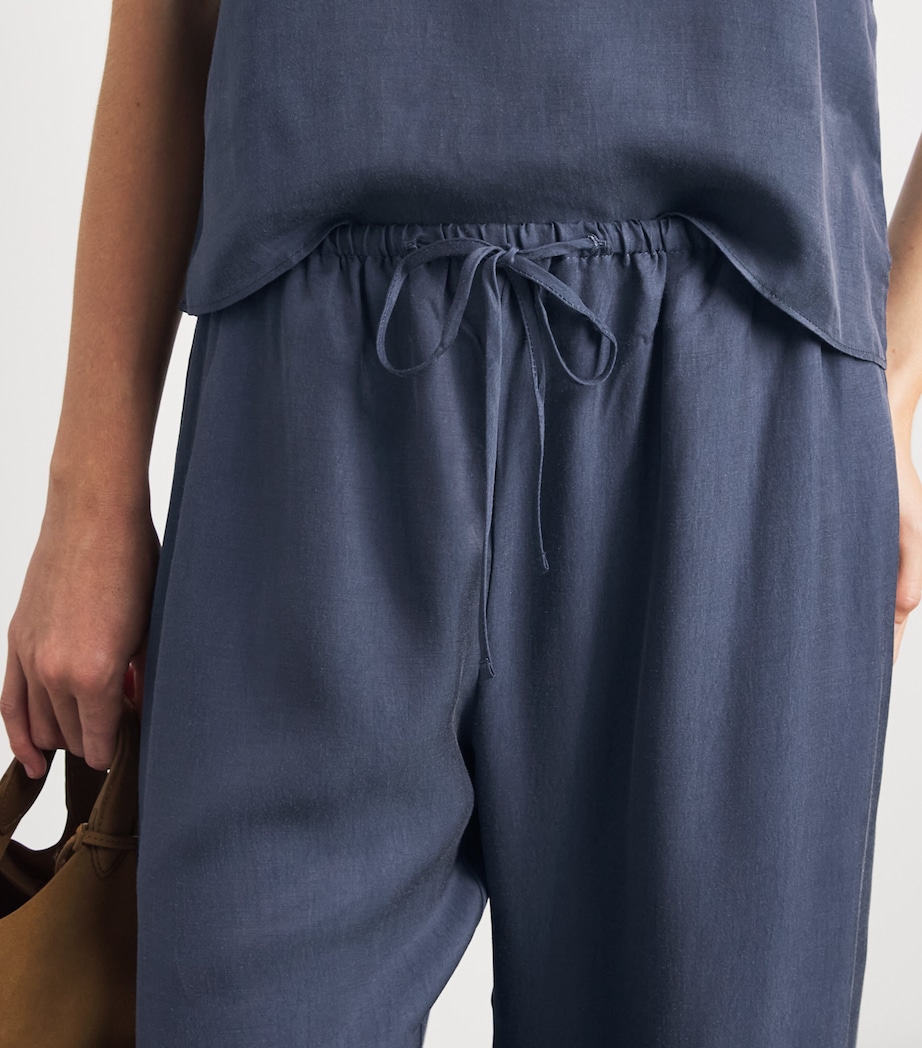 LESET Womens Kim Drawstring trousers Denim Image 3