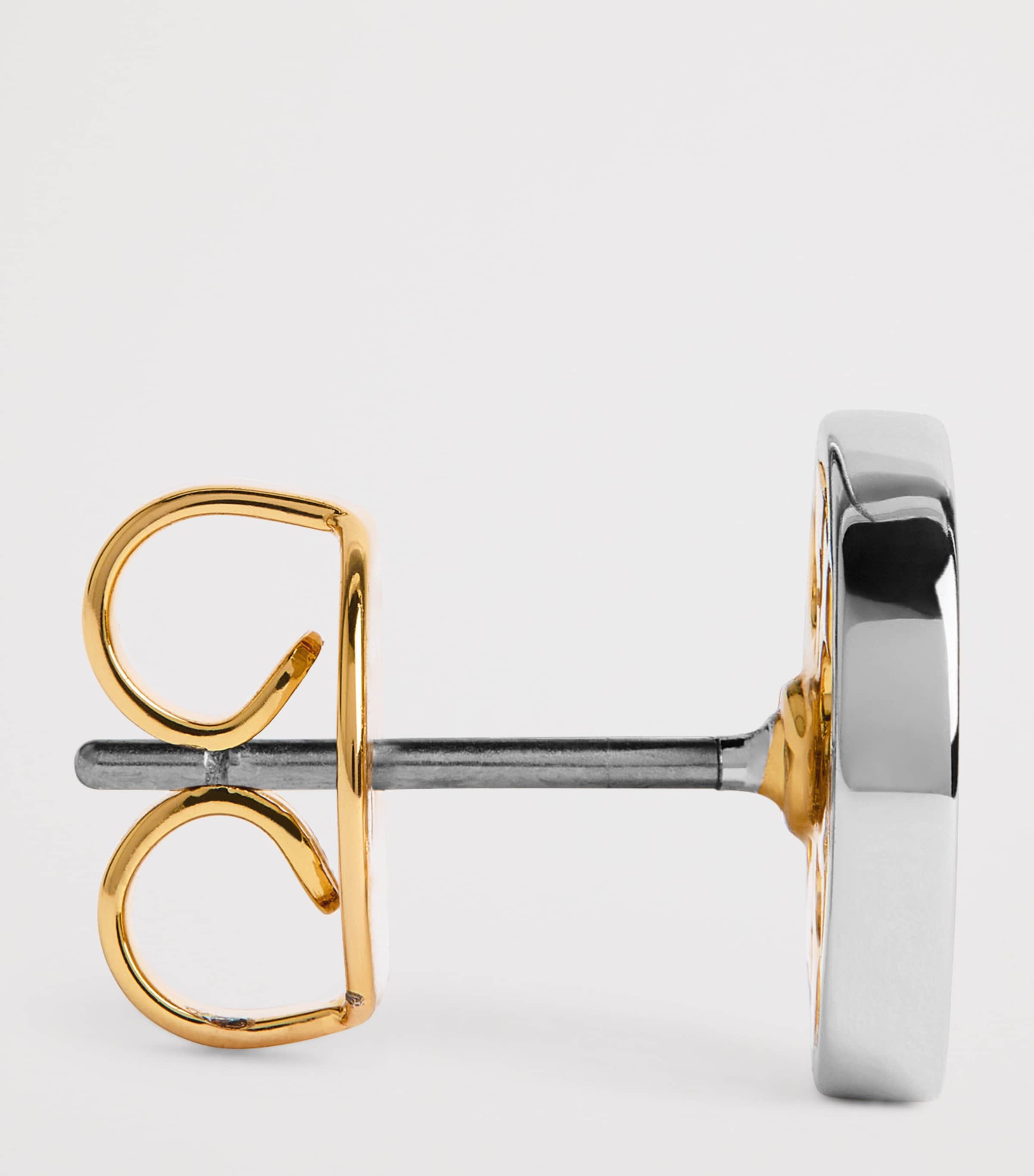 Tory Burch Gold and Silver-Plated Icon Stud Earrings Tory Gold / Slvr Image 5
