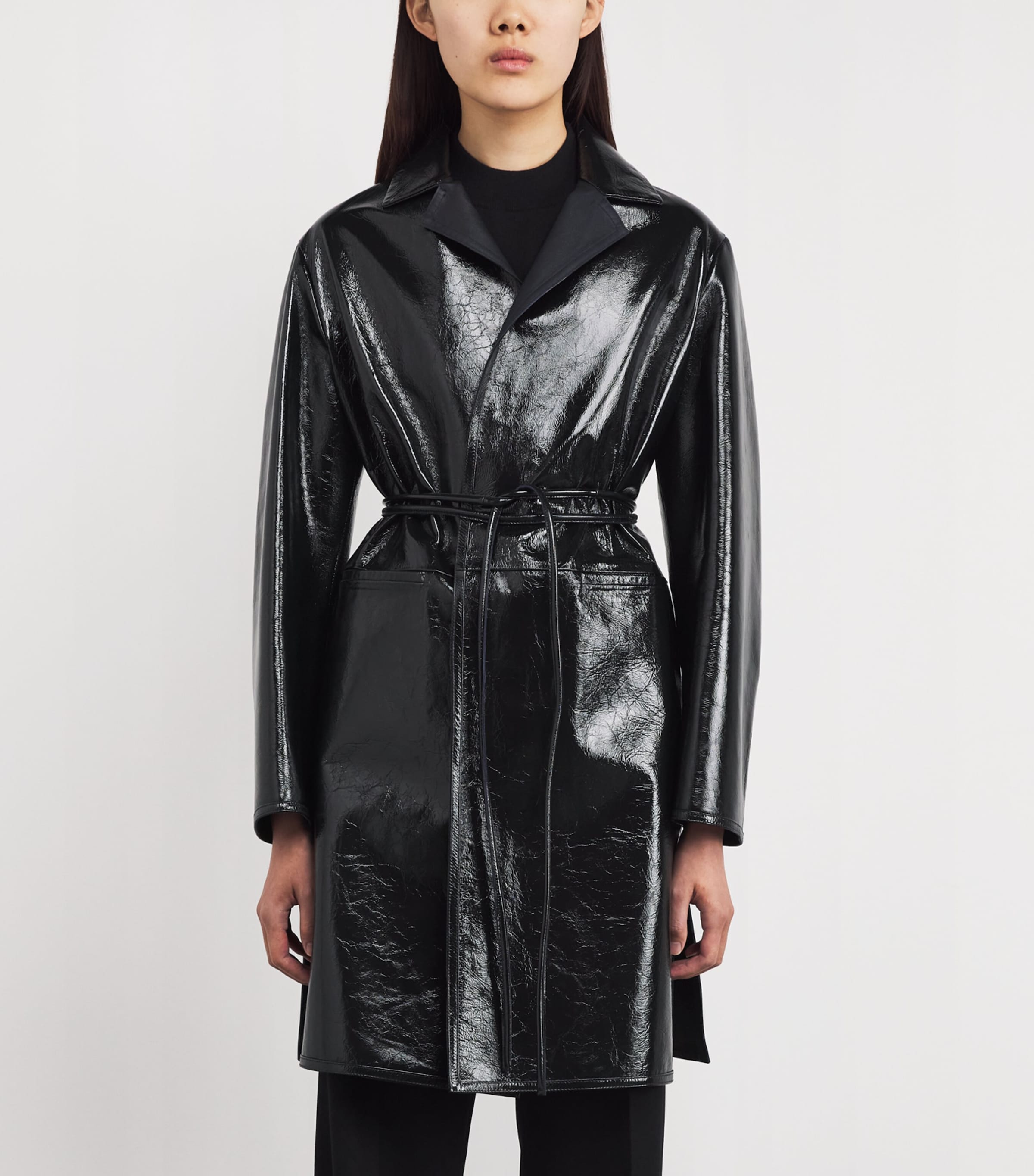 Patent Leather Overcoat BLUE Image 3