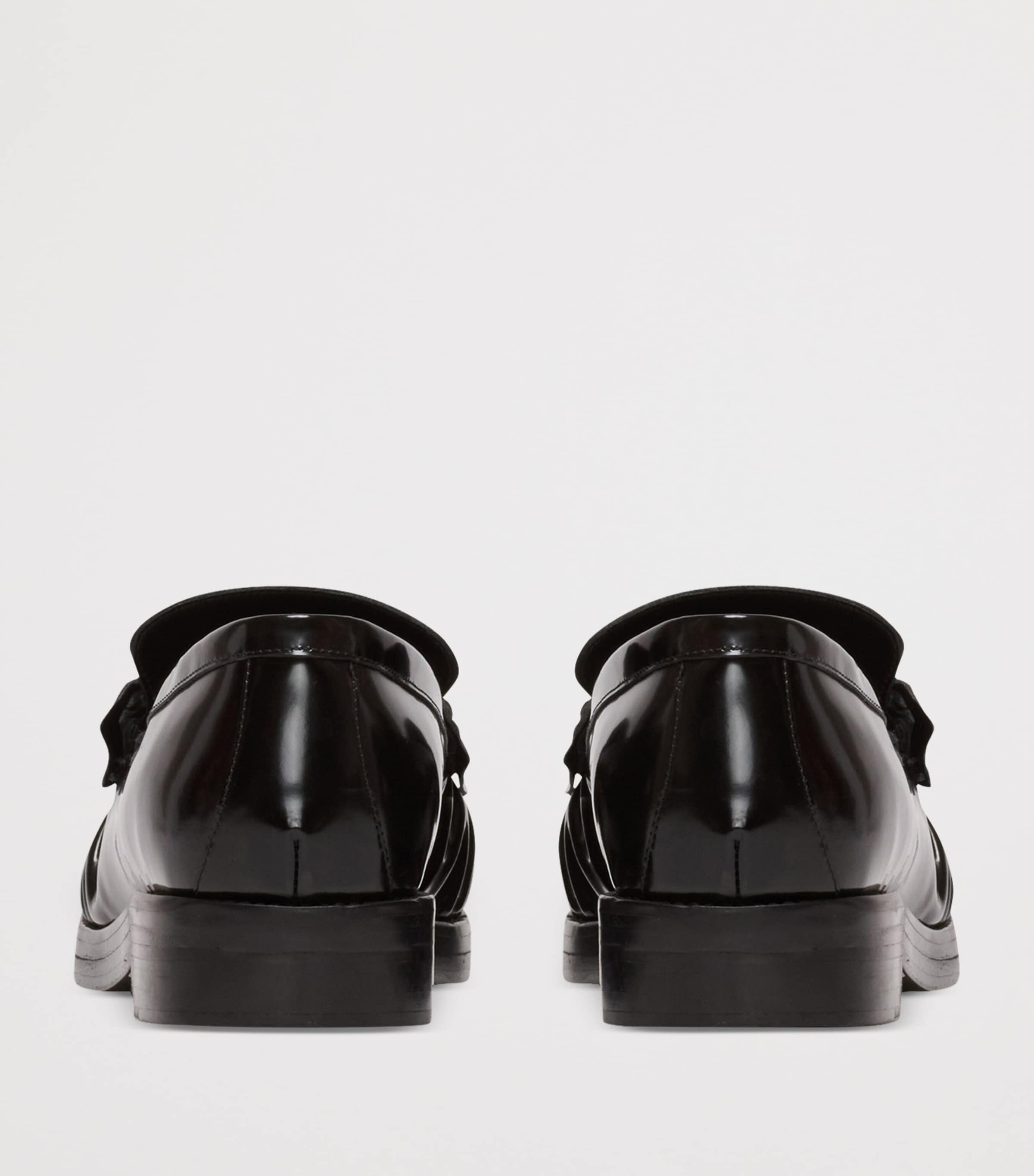Glazed Leather Loafers 0PA NOIR Image 5