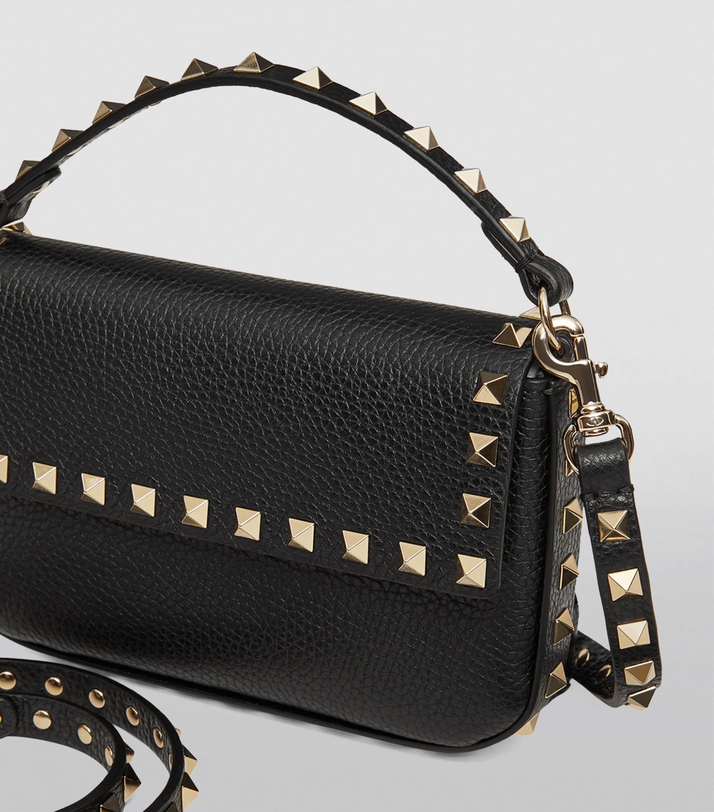 Leather Rockstud Cross-Body Pouch 0NO Image 6
