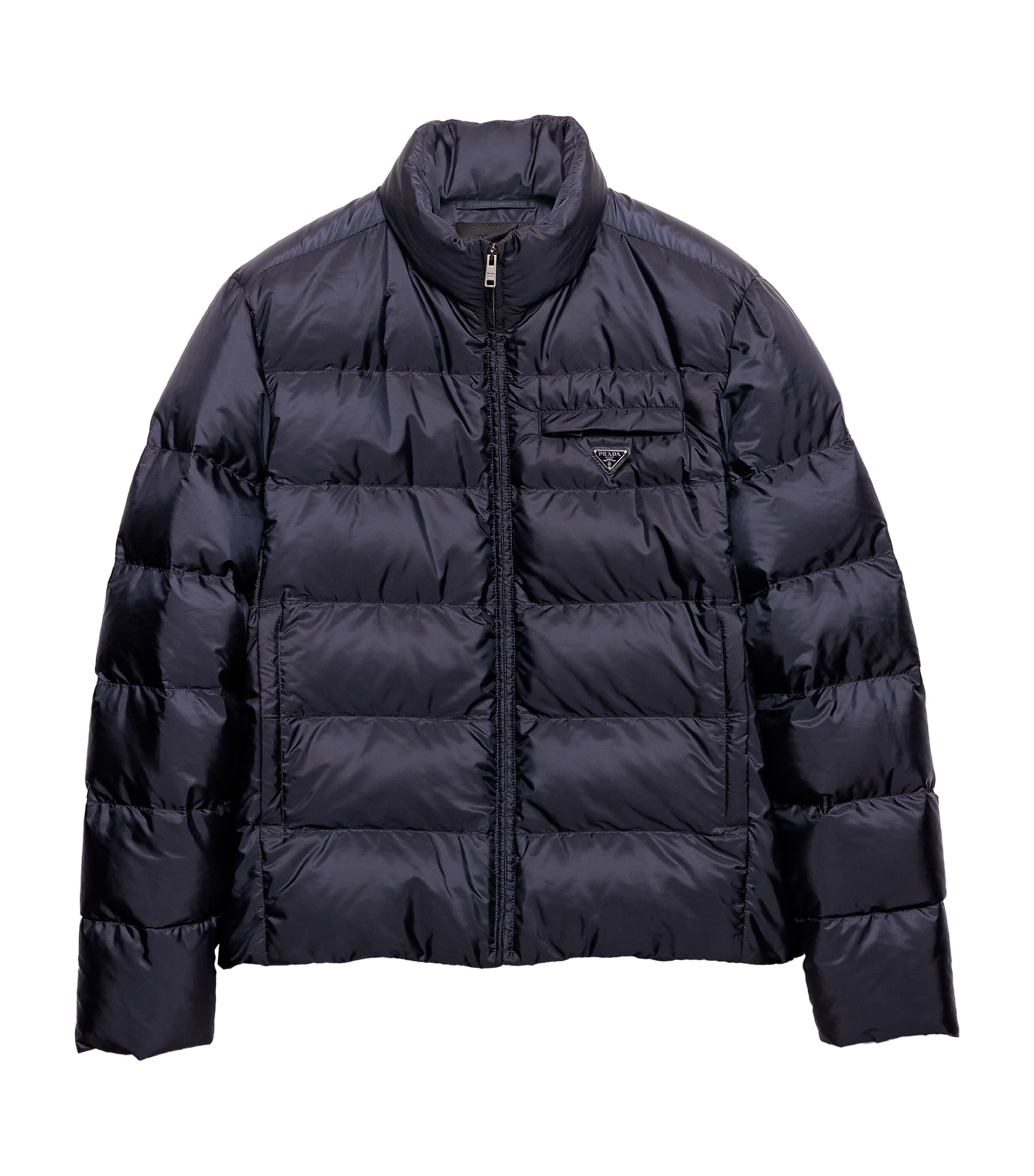 Prada Blue Re-Nylon Puffer Jacket | Harrods UK