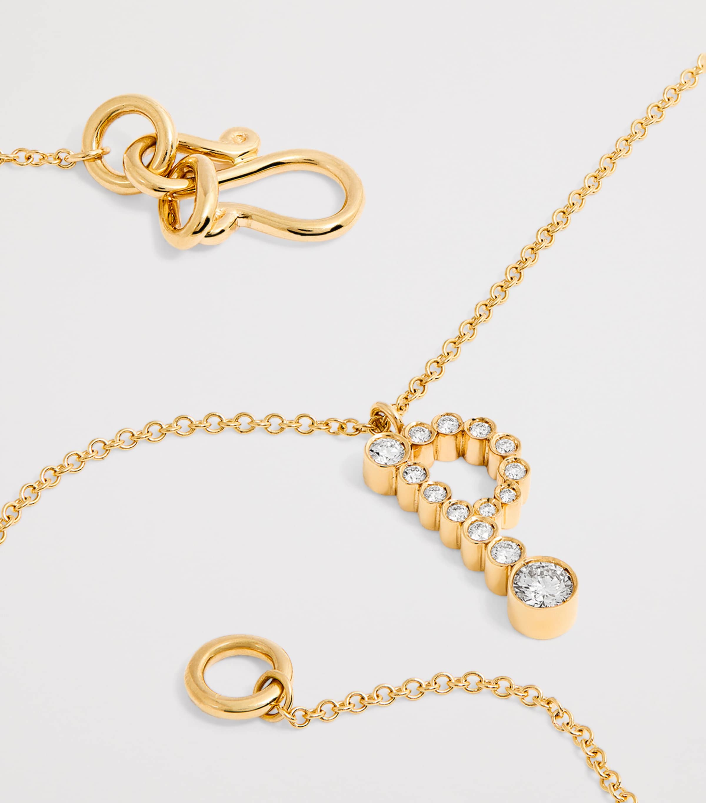 Yellow Gold and Diamond Soprano 'P' Necklace YELLOW GOLD Image 5