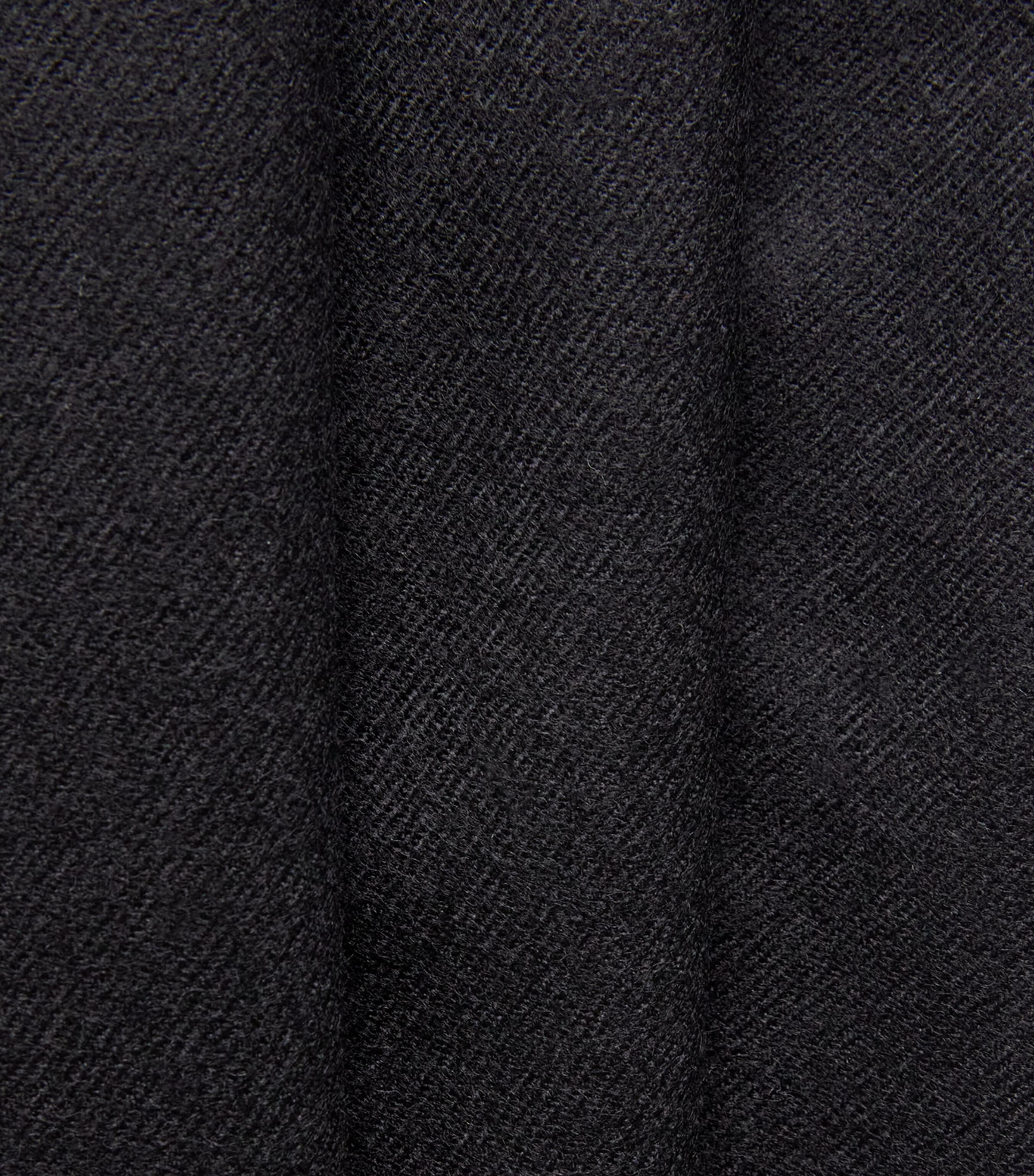 Le 17 Septembre Mens Wool Barrel-Leg Trousers Black Image 6