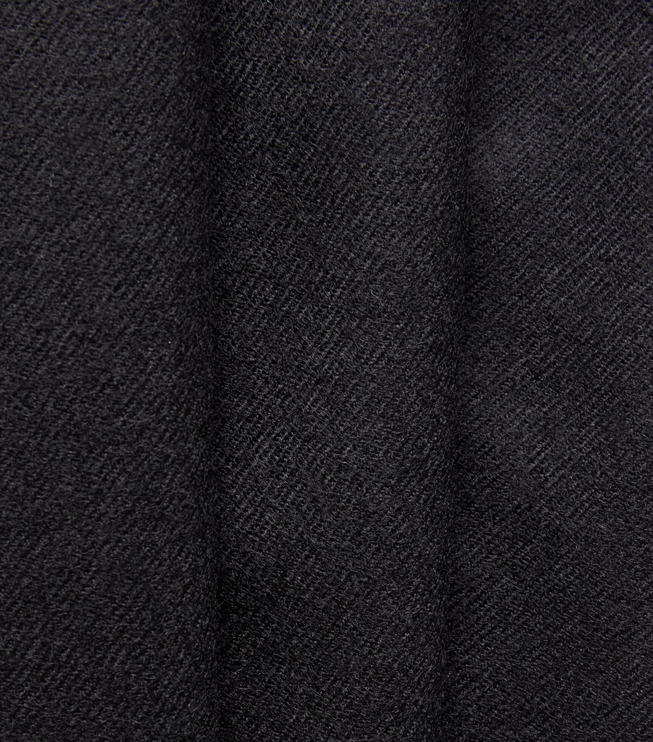 Le 17 Septembre Mens Wool Barrel-Leg Trousers Black Image 6