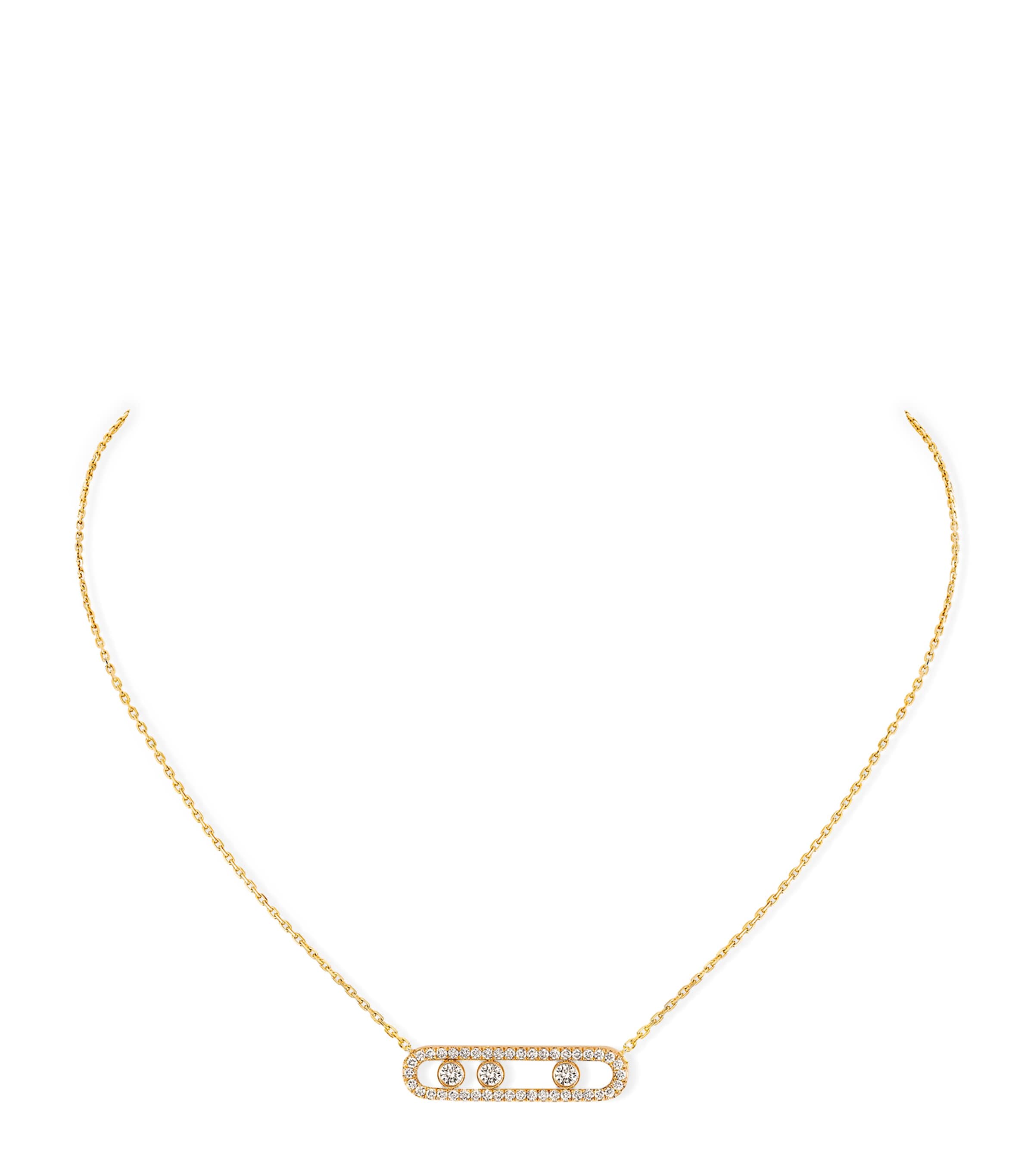 Yellow Gold and Diamond Move Classique Pavé Necklace YELLOW GOLD Image 1