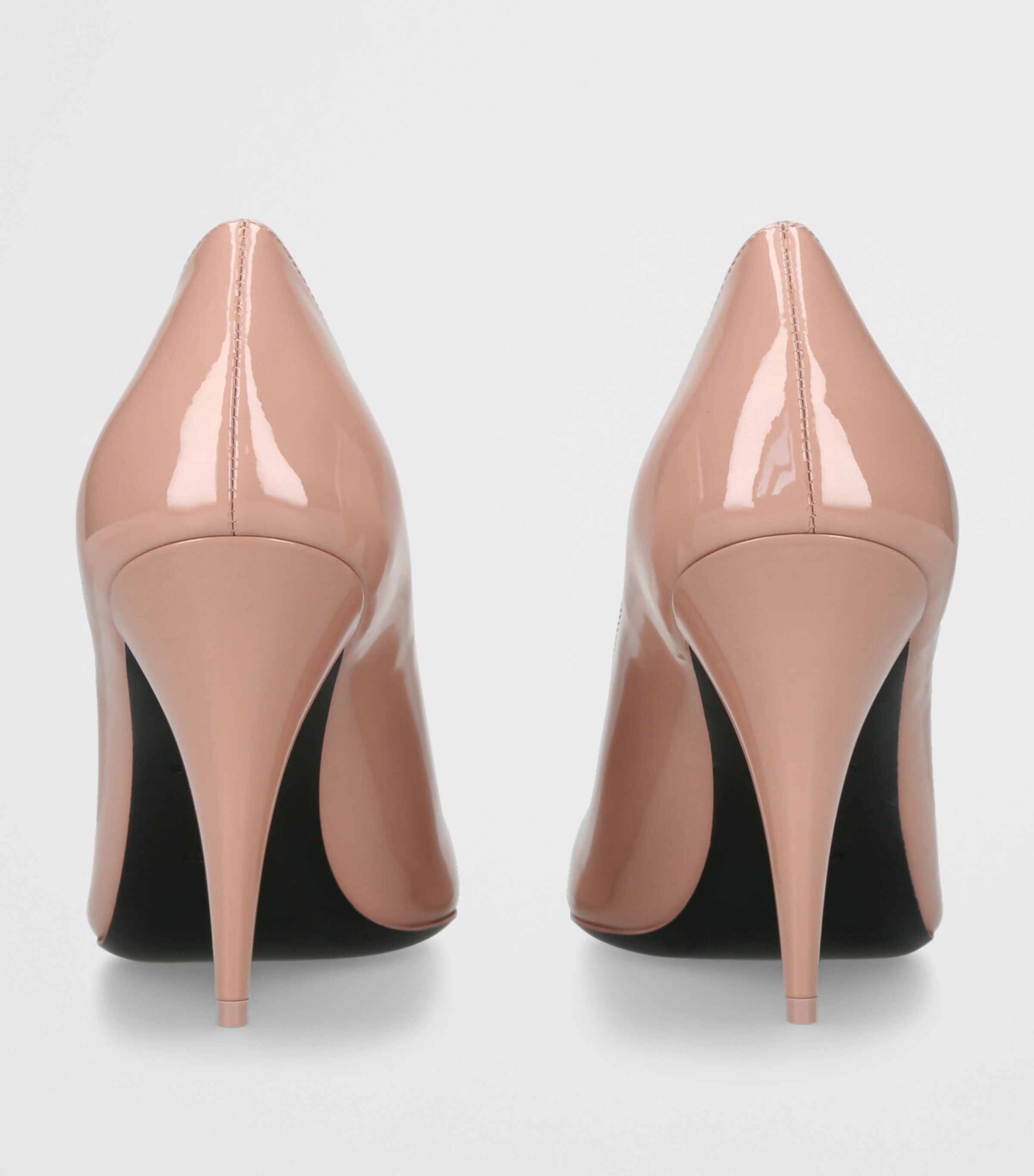 Leather Square-Toe Pumps 95 PALE PINK Image 2