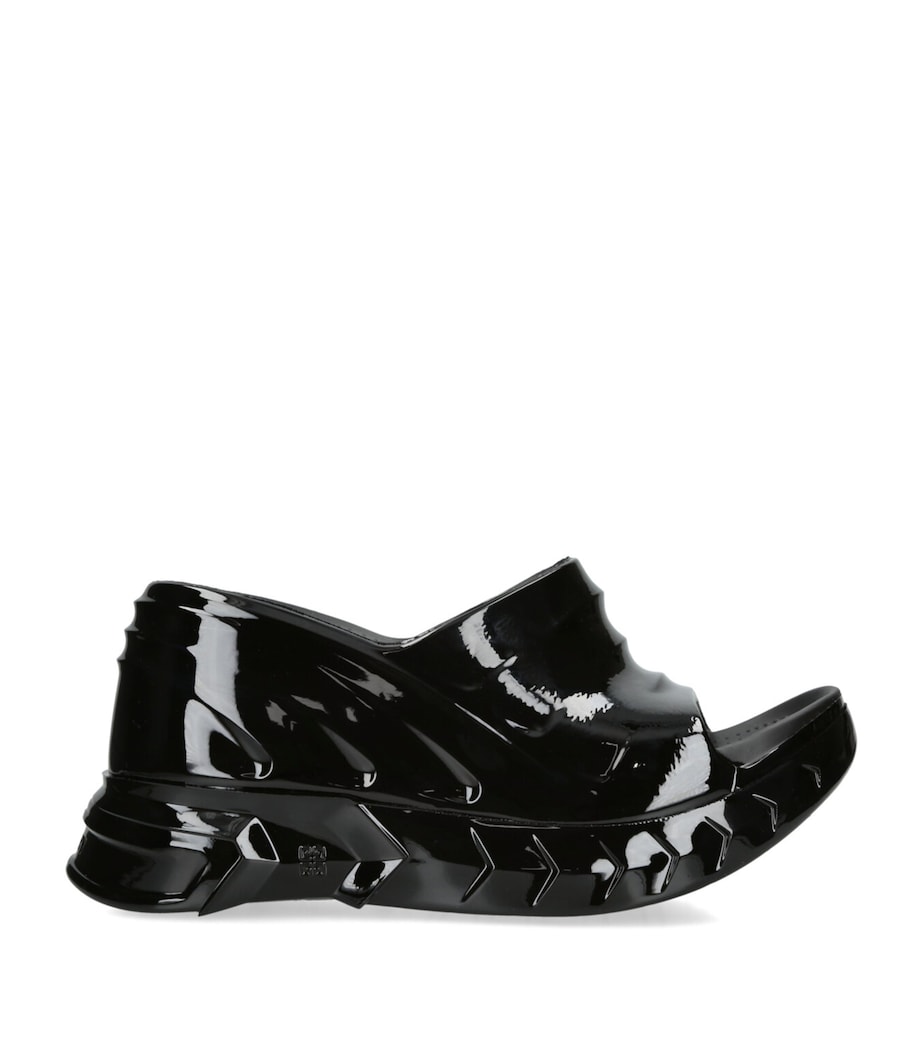 Marshmallow Wedge Mules 10 BLACK Image 1