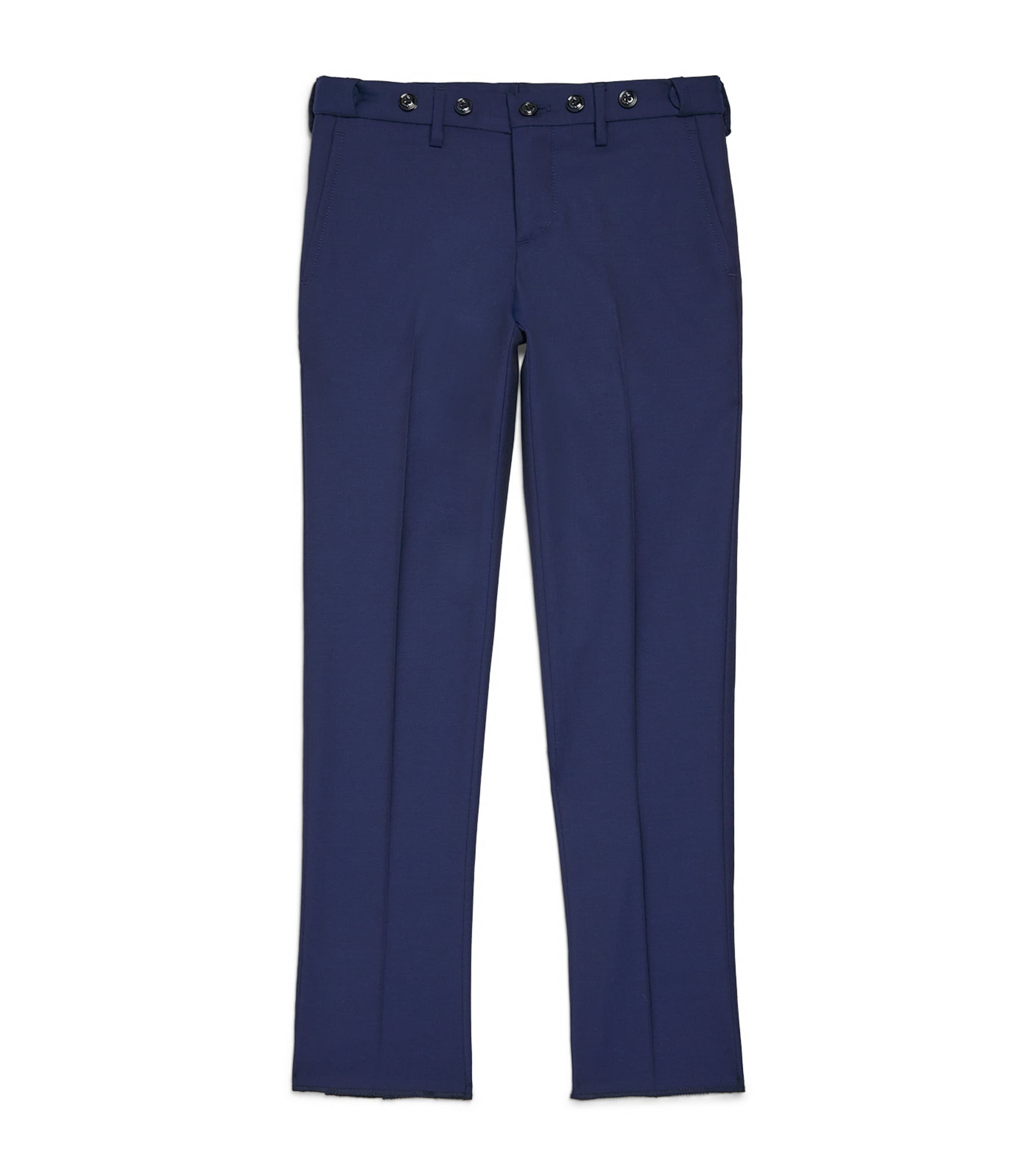 Shop Stefano Ricci Wool Tailored Trousers In Blue