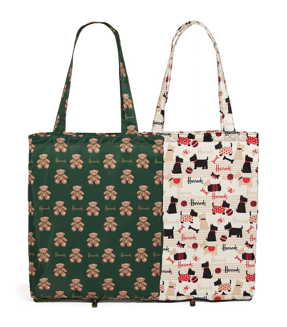 Scottie Dog and Jacob Bear Recycled Pocket Shopper Bag (Set of 2) MULTI Image 1