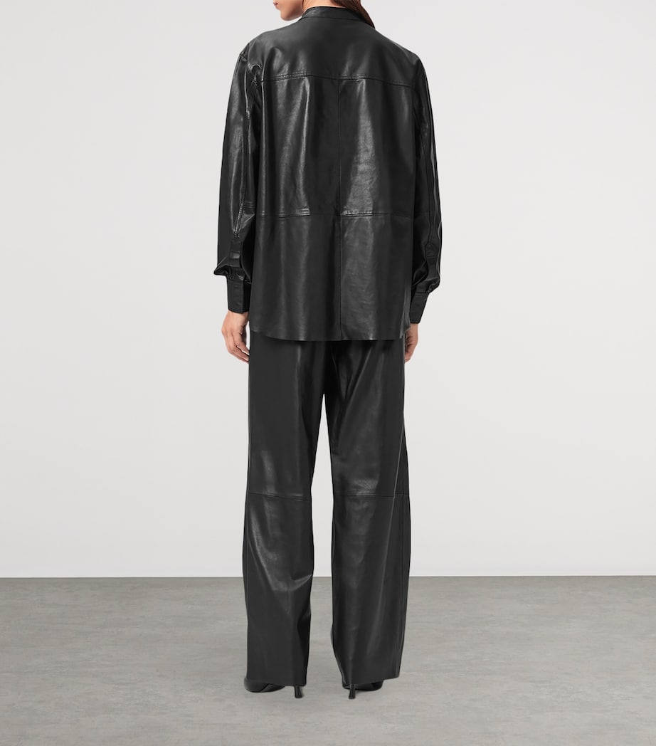Leather Ash Lea Trousers BLACK Image 3