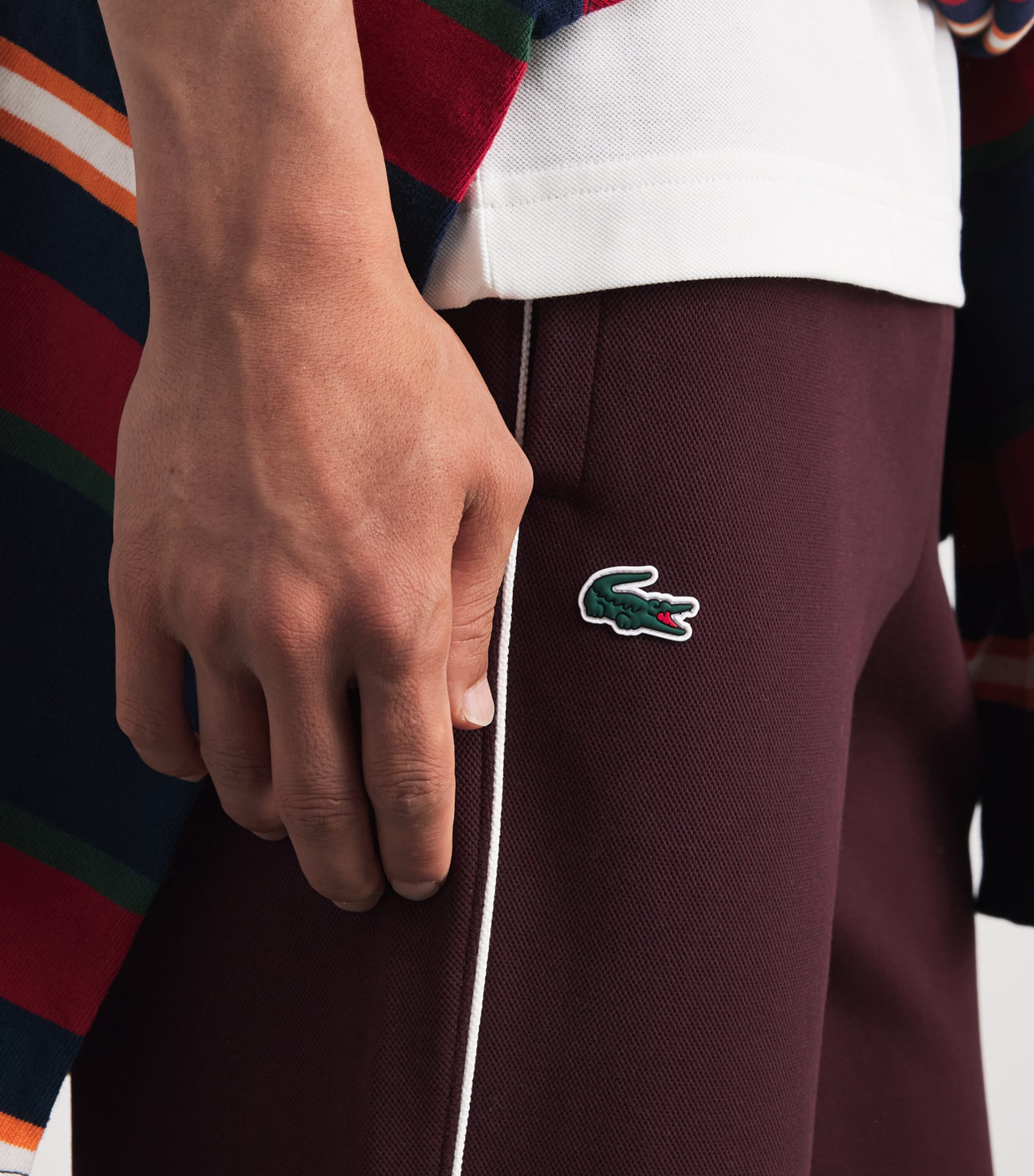 Lacoste Mens Tennis Heritage Sweatpants Oxalis/flour Image 3