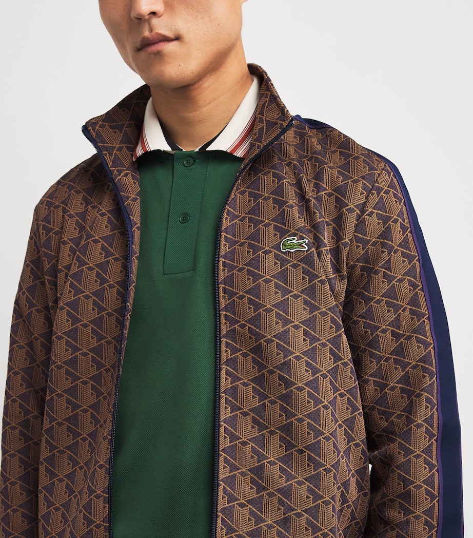 Jacquard Logo Track Jacket BROWN Image 6