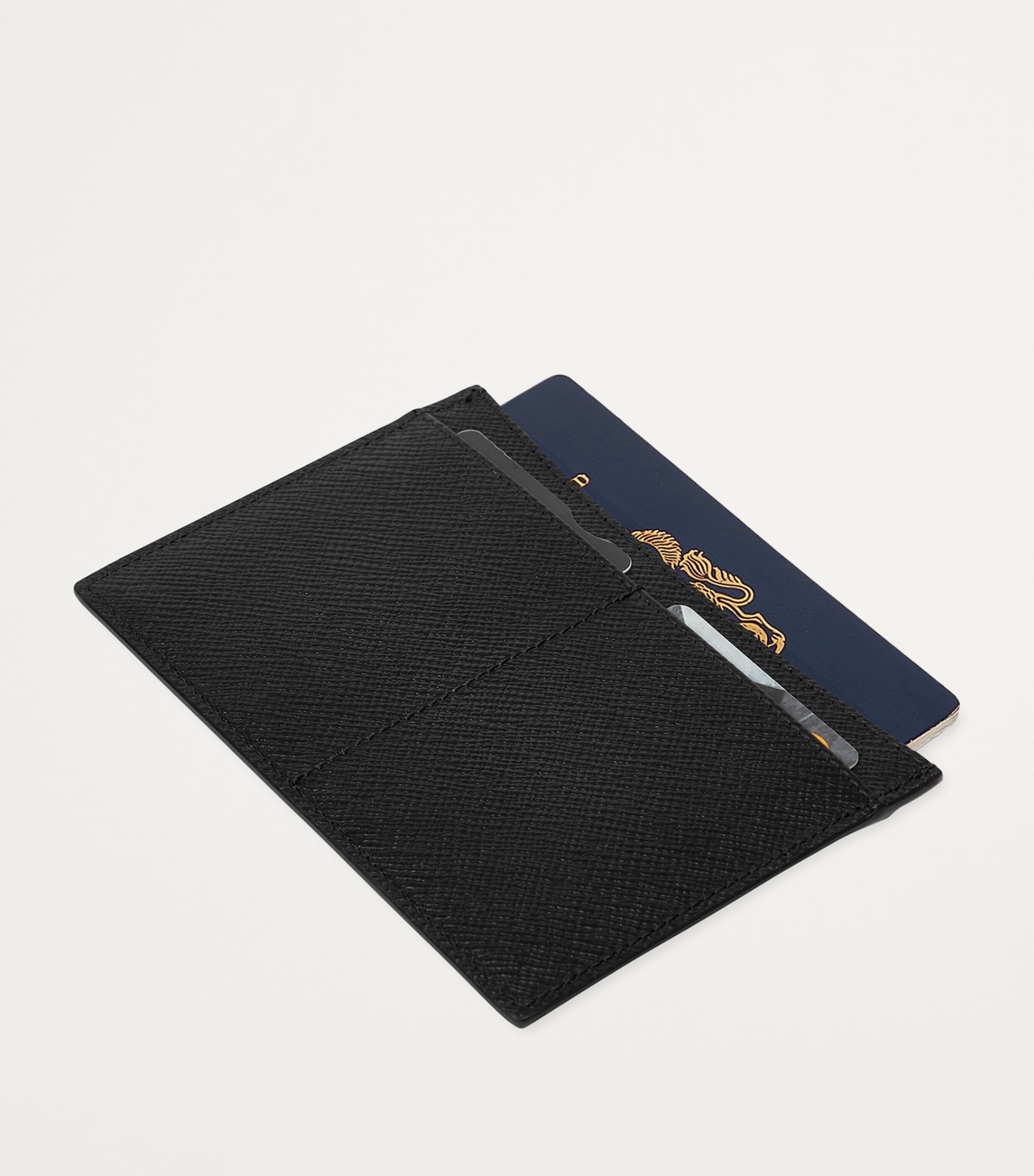 Panama Leather Passport Sleeve BLACK Image 4