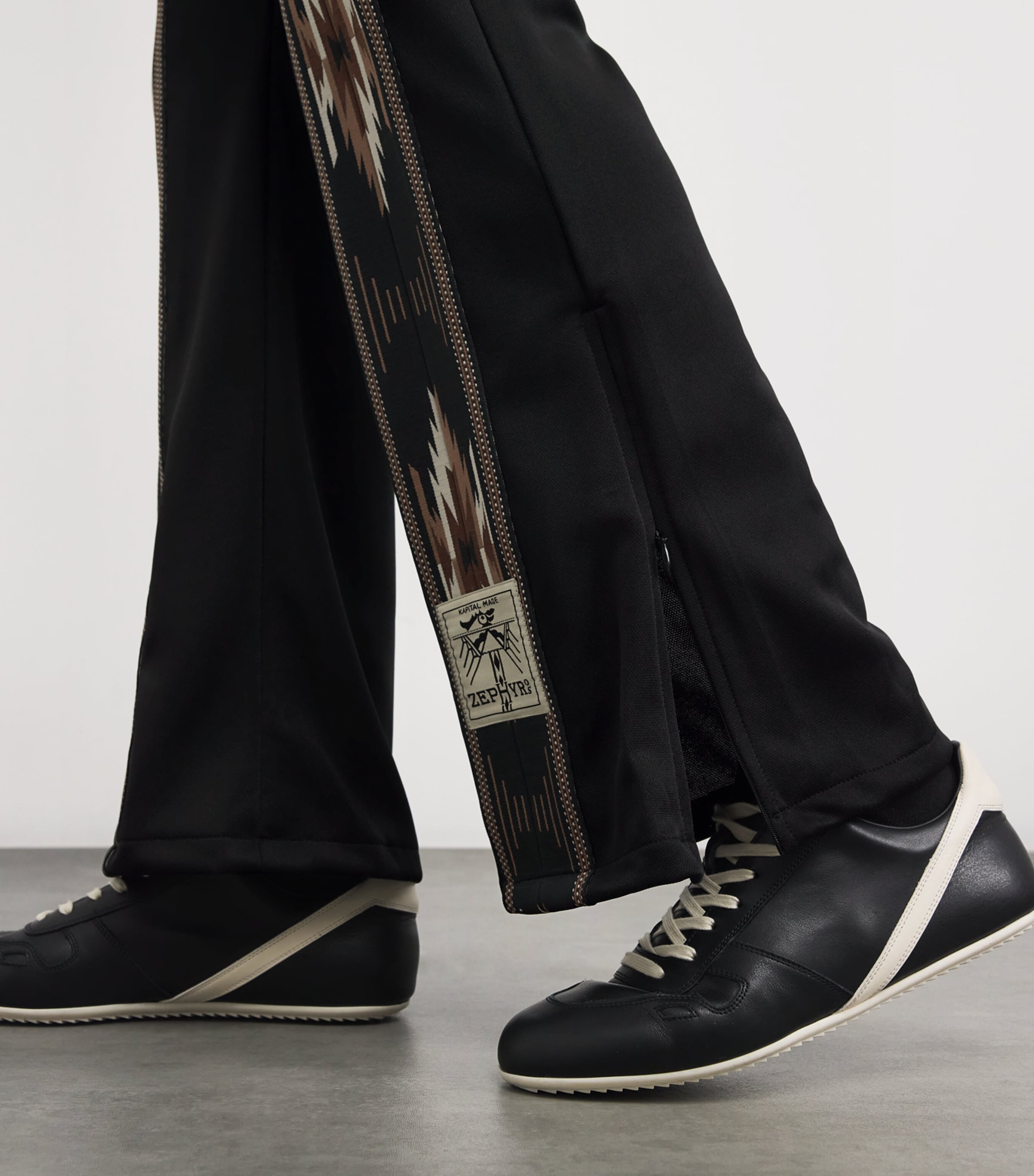 Geometric Track Pants BLACK Image 6