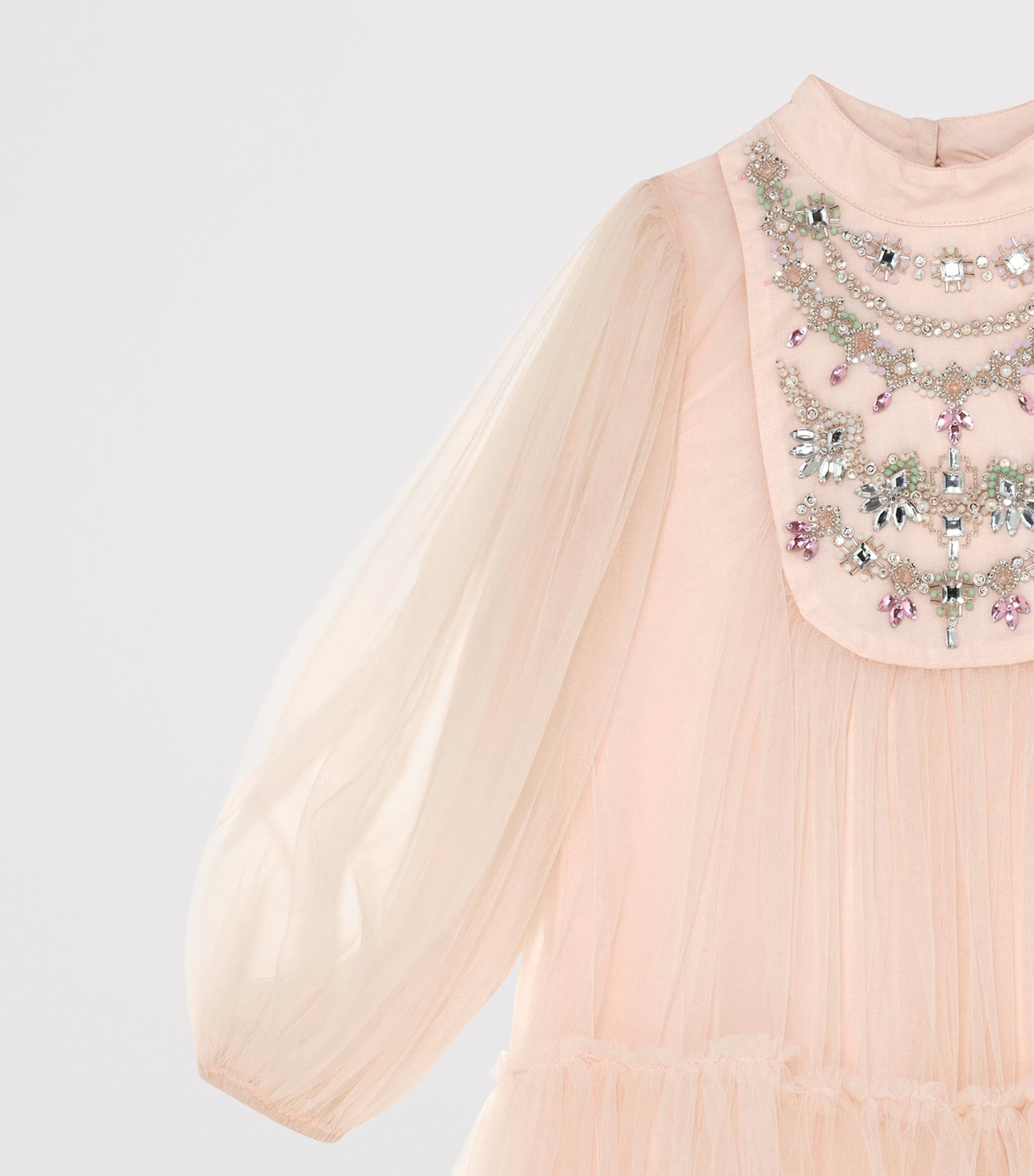 Tulle Crown Jewel Dress (12 Years) PEARL Image 3