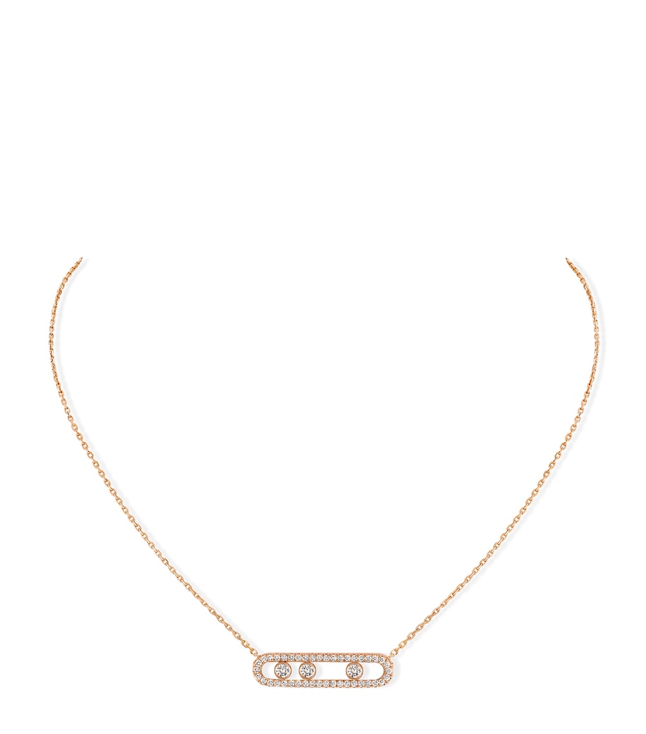 Rose Gold and Diamond Move Classique Pavé Necklace PINK GOLD Image 1