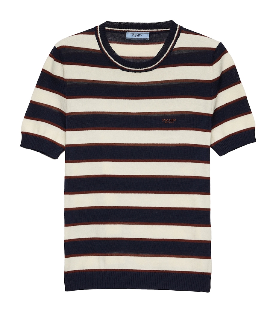 Cotton Stripe Sweater Top F056H Image 1