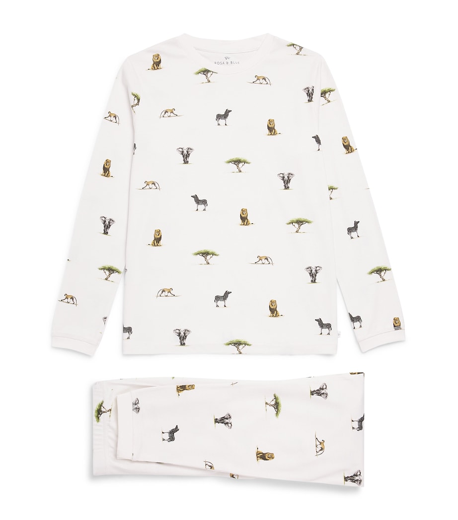 Rosa & Blue Safari Pyjama Set (12-13 Years) Safari Image 1