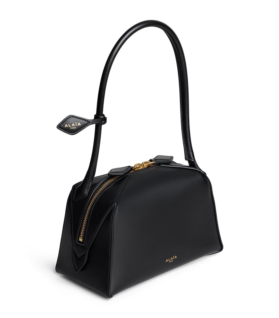 Alaïa Small Leather Le Bouledogue Shoulder Bag Black Image 2