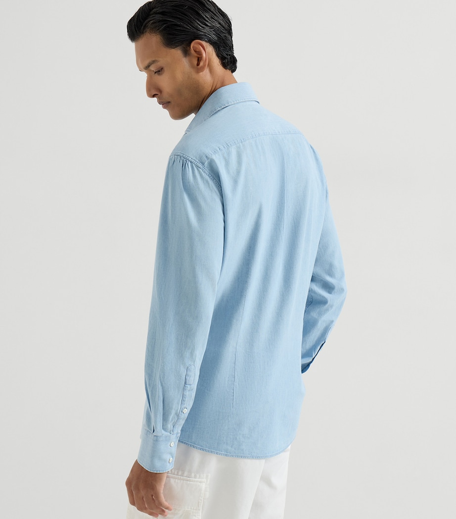 Brunello Cucinelli Mens Denim Shirt Image 5