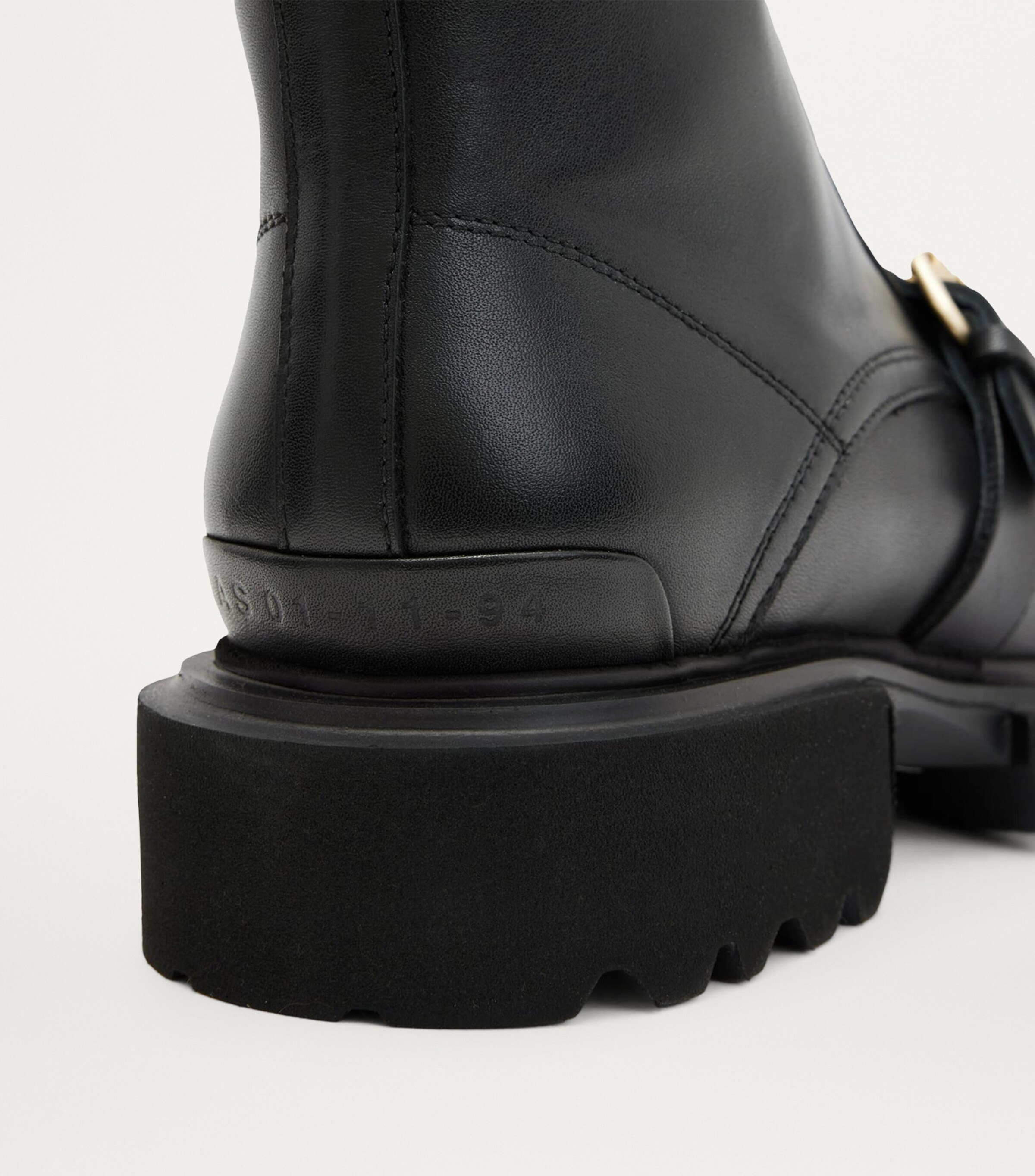Leather Tori Ankle Boots BLACK/WARM BRASS Image 6
