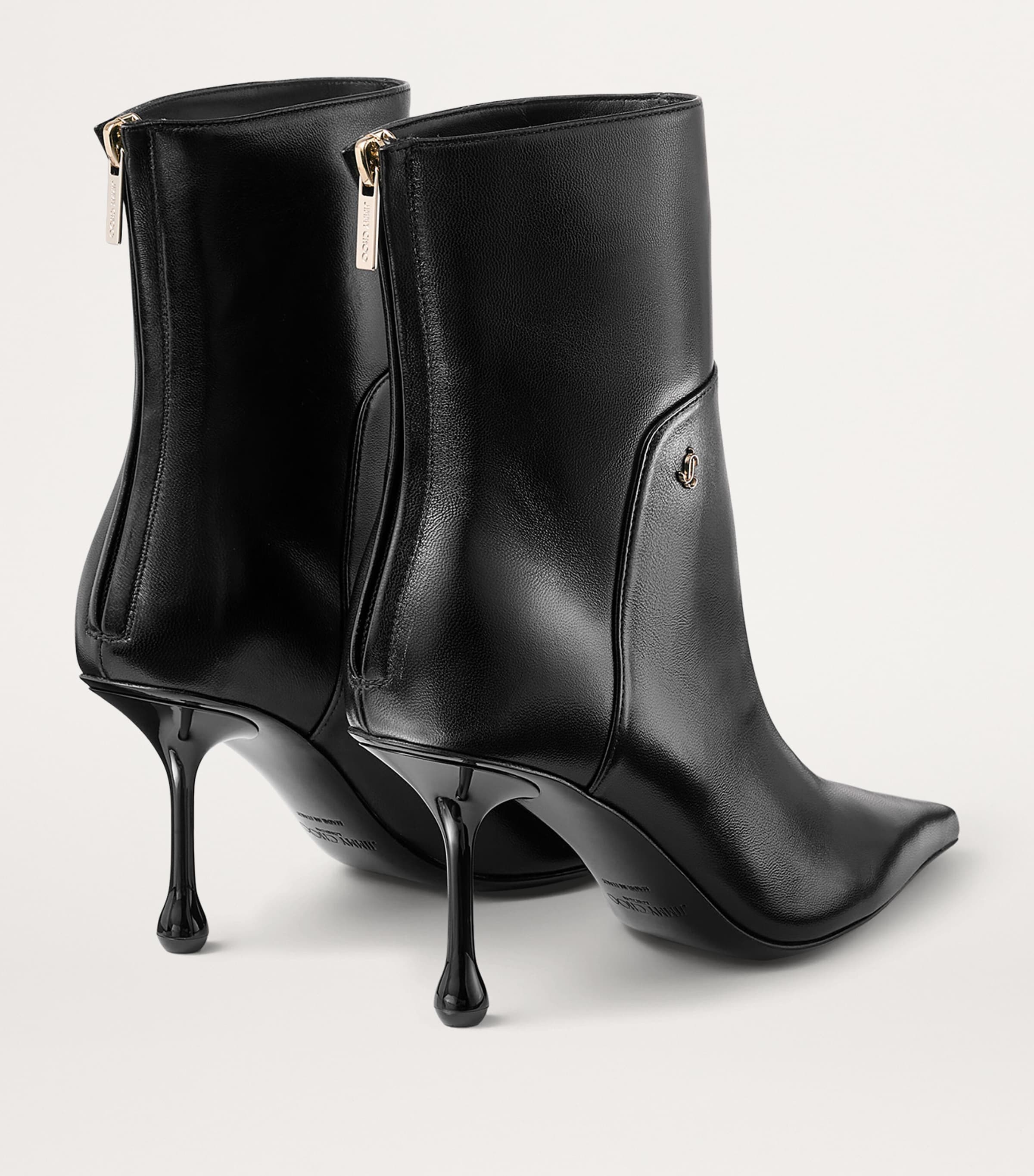 Jimmy Choo Black Cycas 80 Lambskin Ankle Boots | Harrods US