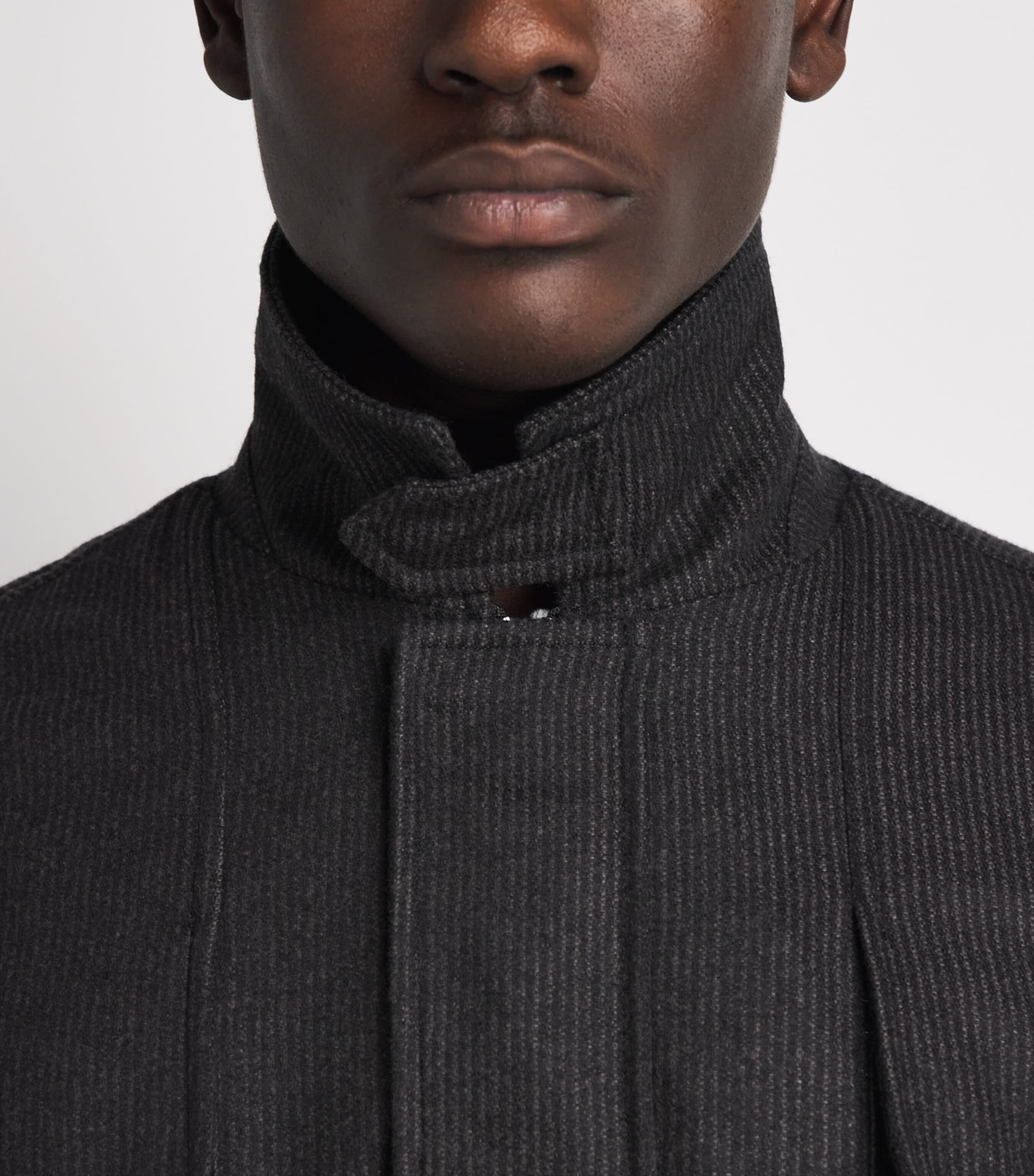 Eton Mens Wool-Cashmere Field Jacket Dark Brown Image 3