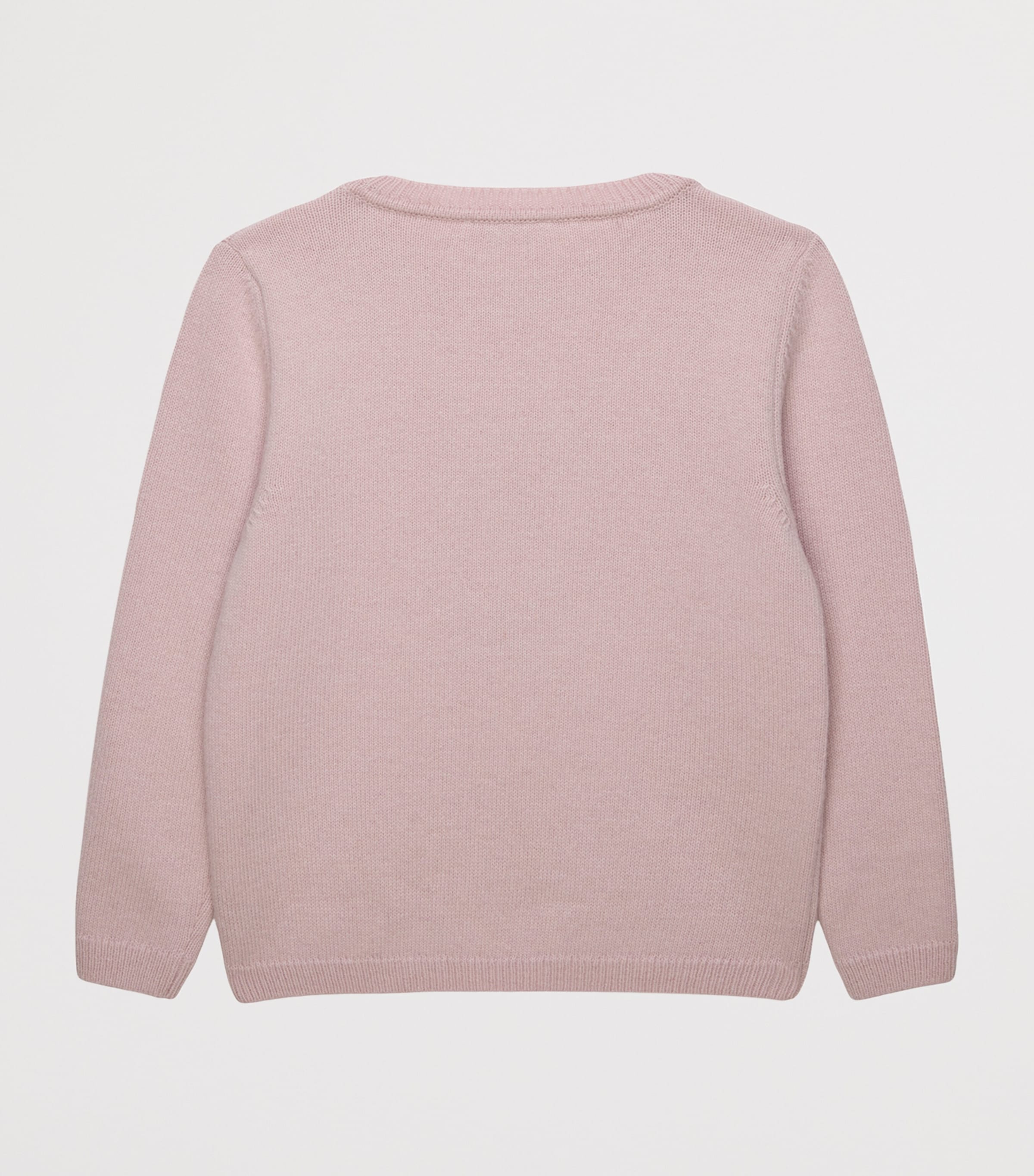 Trotters Wool Blend Kitten Jumper (2-5 Years) Pink Image 2