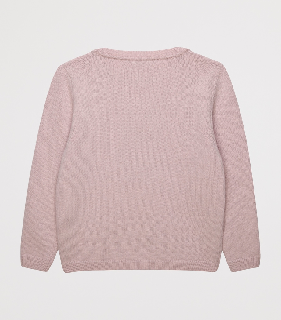 Trotters Wool Blend Kitten Jumper (2-5 Years) Pink Image 2